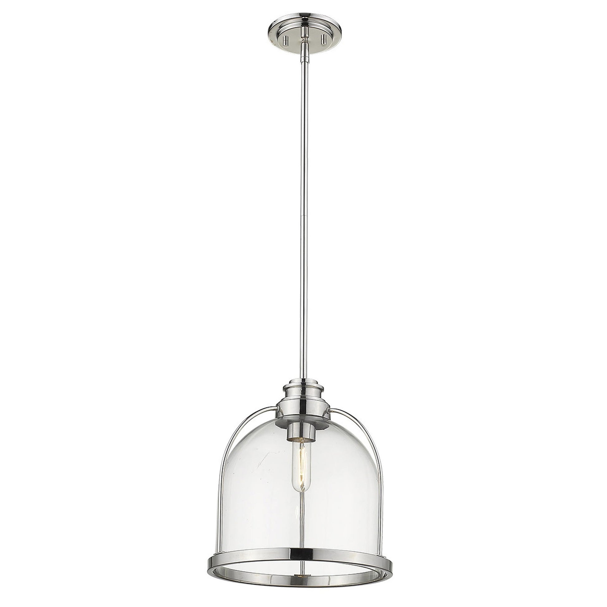 Stanton 1-Light Polished Nickel Pendant-Pendants-Hanging Lights-DECOROLALA