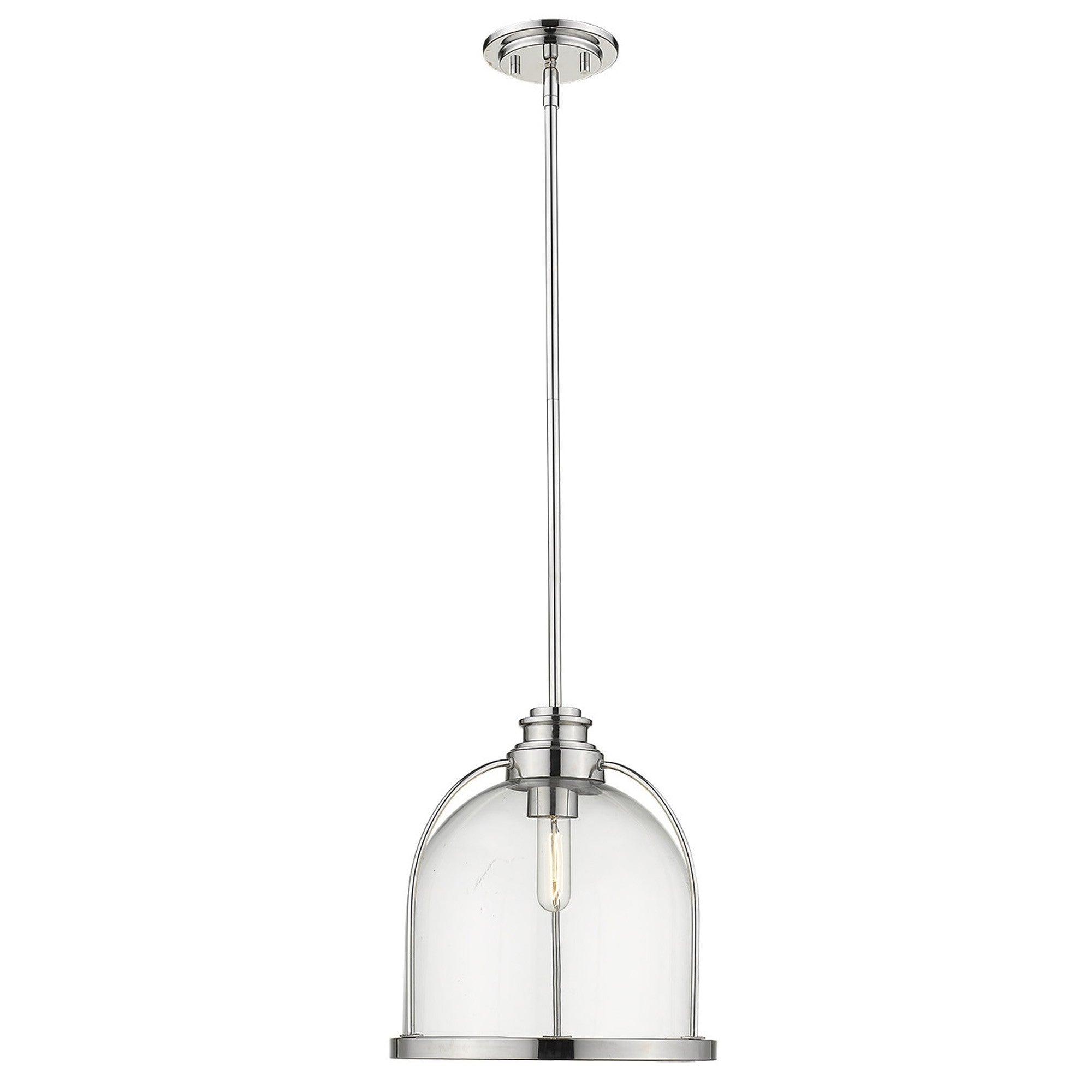 Stanton 1-Light Polished Nickel Pendant-Pendants-Hanging Lights-DECOROLALA