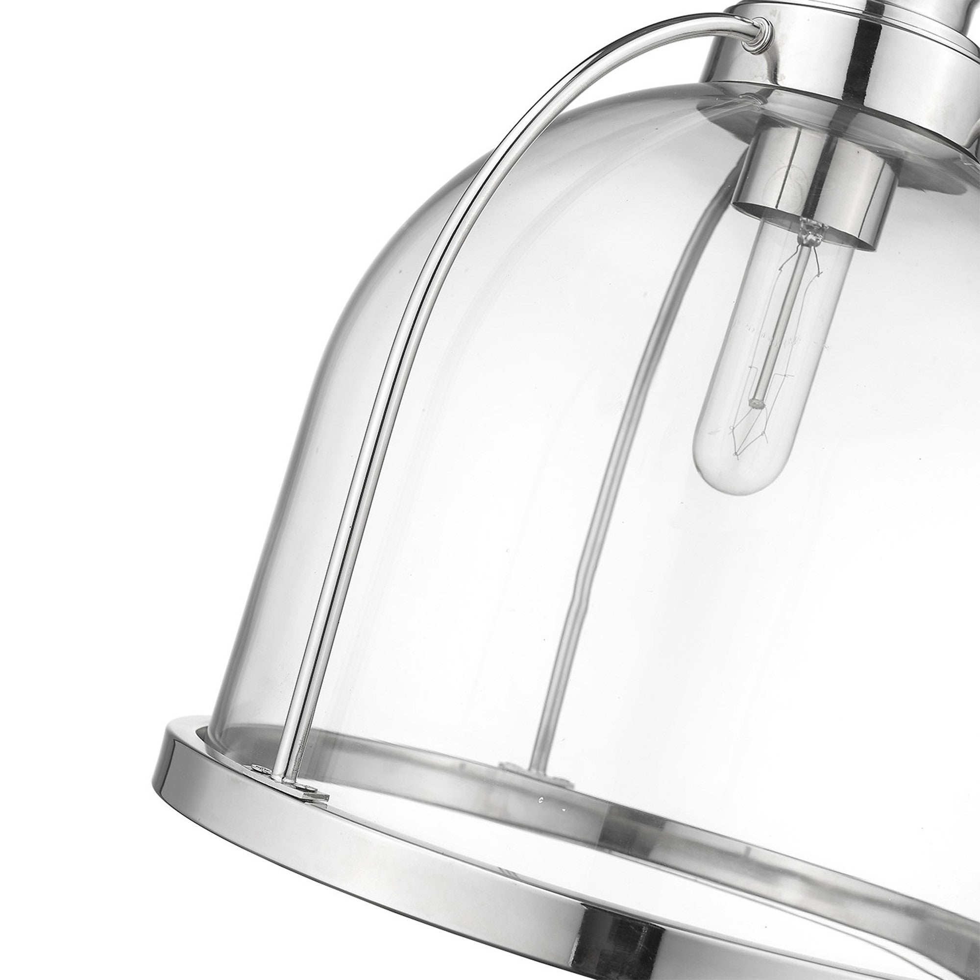 Stanton 1-Light Polished Nickel Pendant-Pendants-Hanging Lights-DECOROLALA