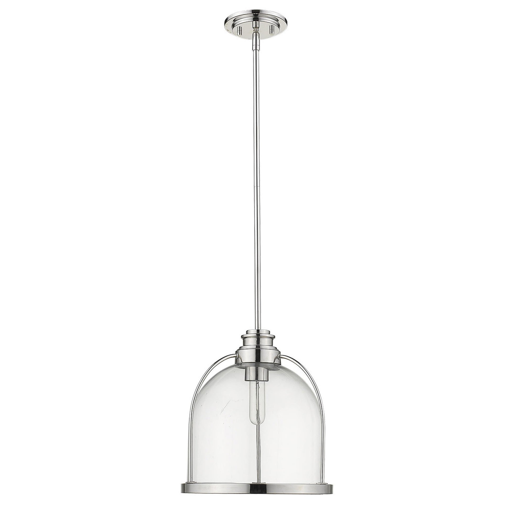 Stanton 1-Light Polished Nickel Pendant-Pendants-Hanging Lights-DECOROLALA