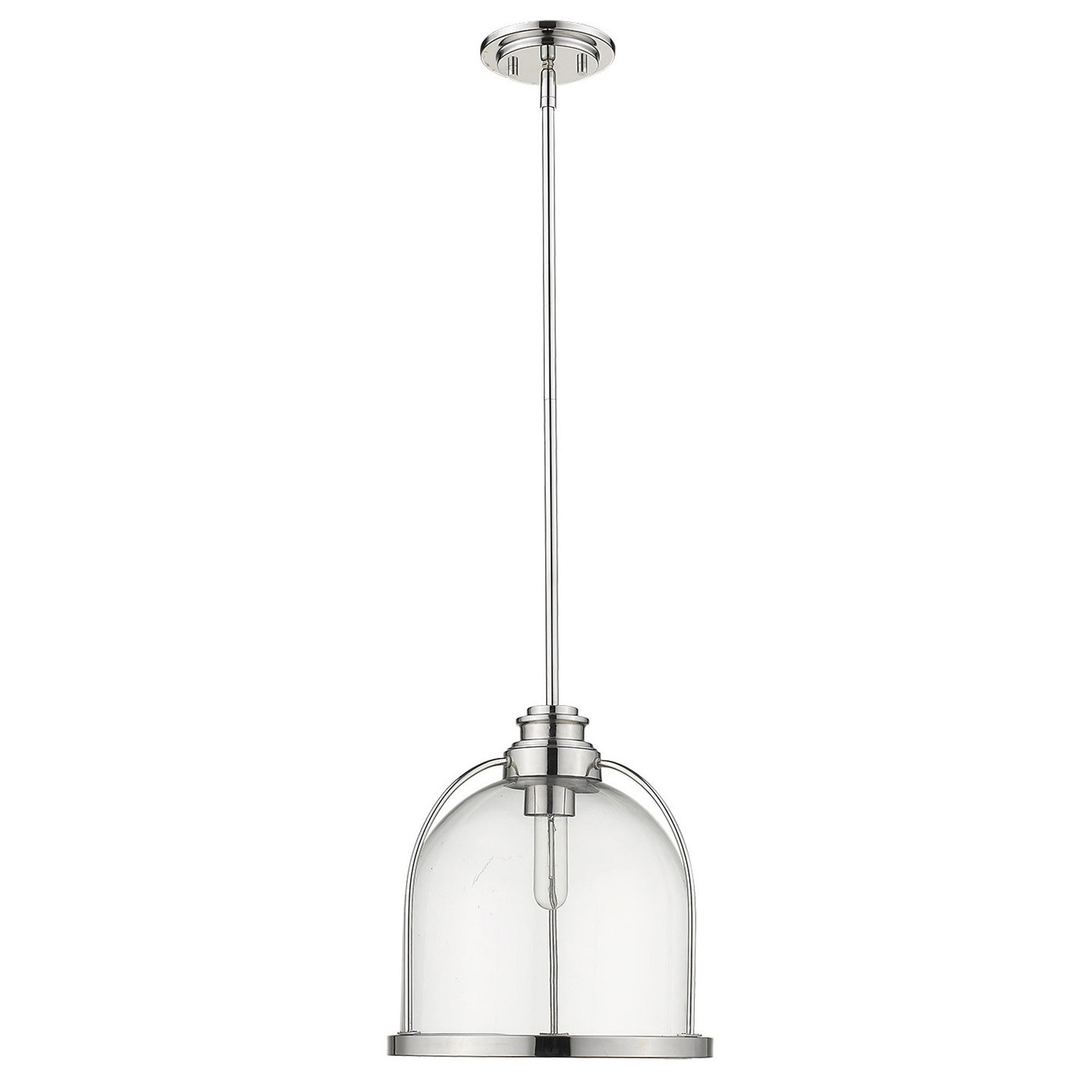 Stanton 1-Light Polished Nickel Pendant-Pendants-Hanging Lights-DECOROLALA