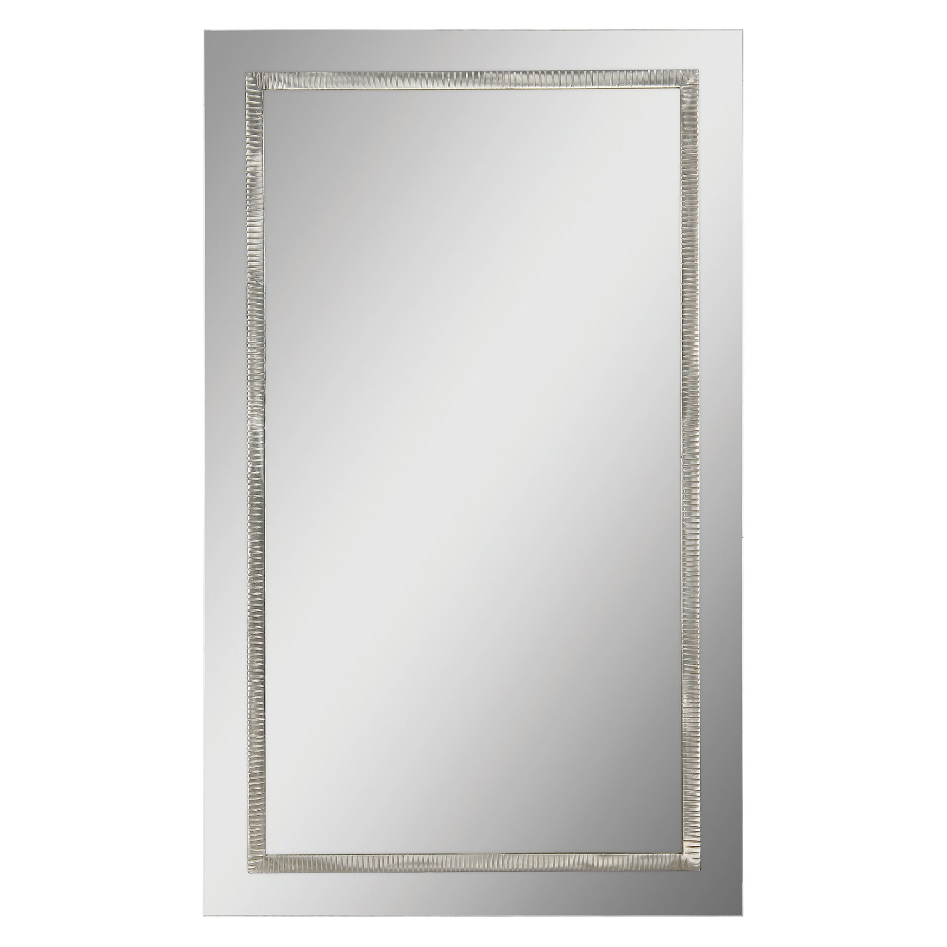 Stanton 24" Tall Rectangle Wall Mirror, Grey-Mirror-DECOROLALA