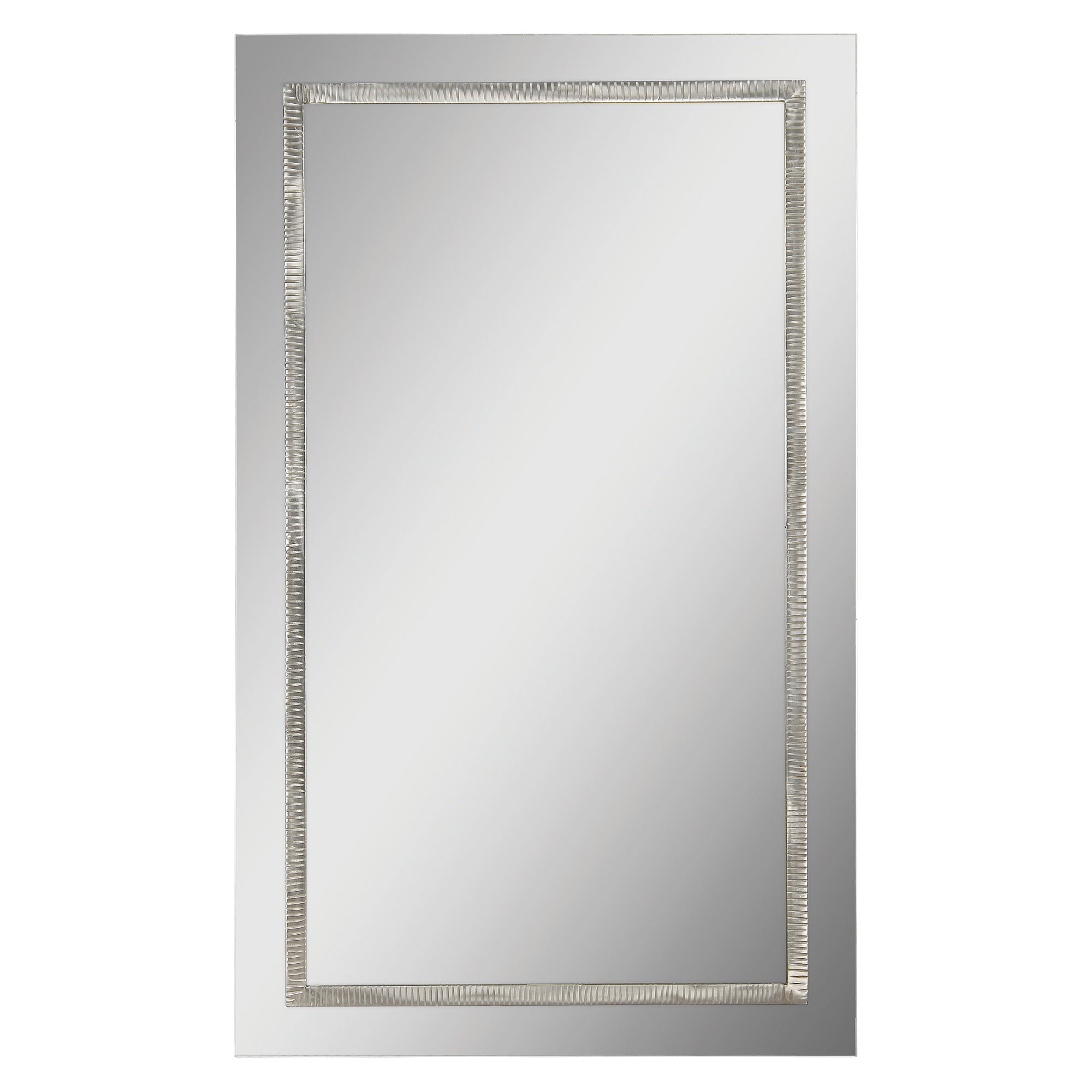 Stanton 24" Tall Rectangle Wall Mirror, Grey-Mirror-DECOROLALA