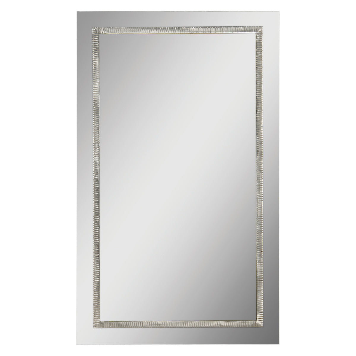 Stanton 24" Tall Rectangle Wall Mirror, Grey-Mirrors-DECOROLALA