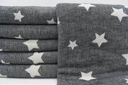 Star Black Turkish Towel 40x70" Cotton-Turkish Towel-DECOROLALA