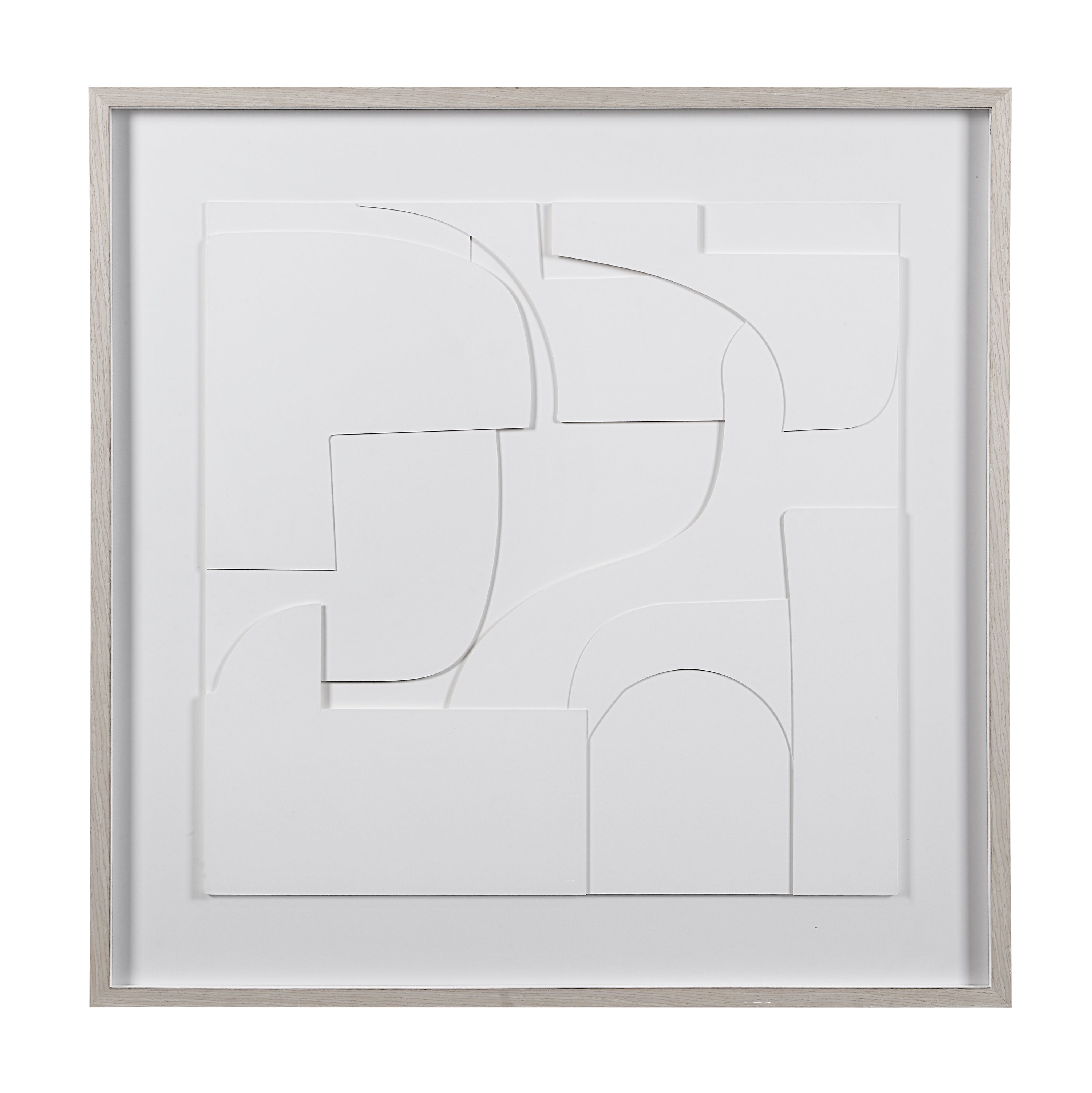 Stardust 48" Wide Wall Art, Matte White-Wall Art-DECOROLALA