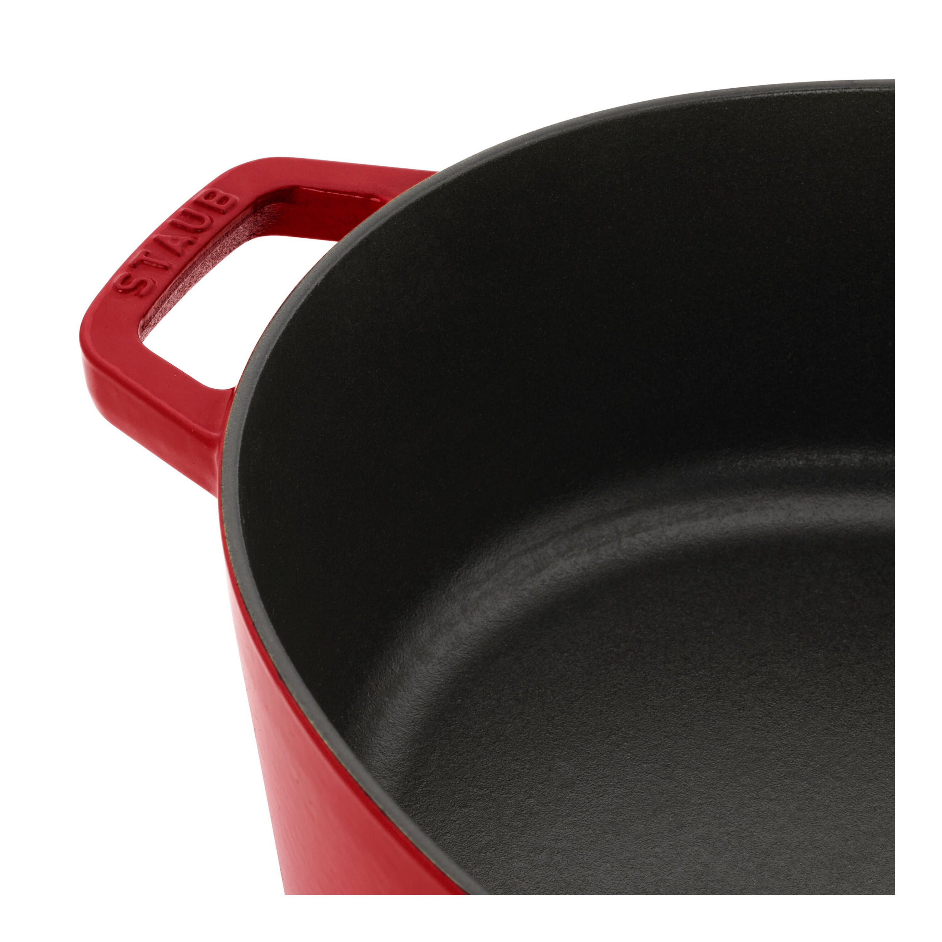 Staub 6L Cast Iron Wide Oval Dutch Oven Cherry-Cookware-DECOROLALA