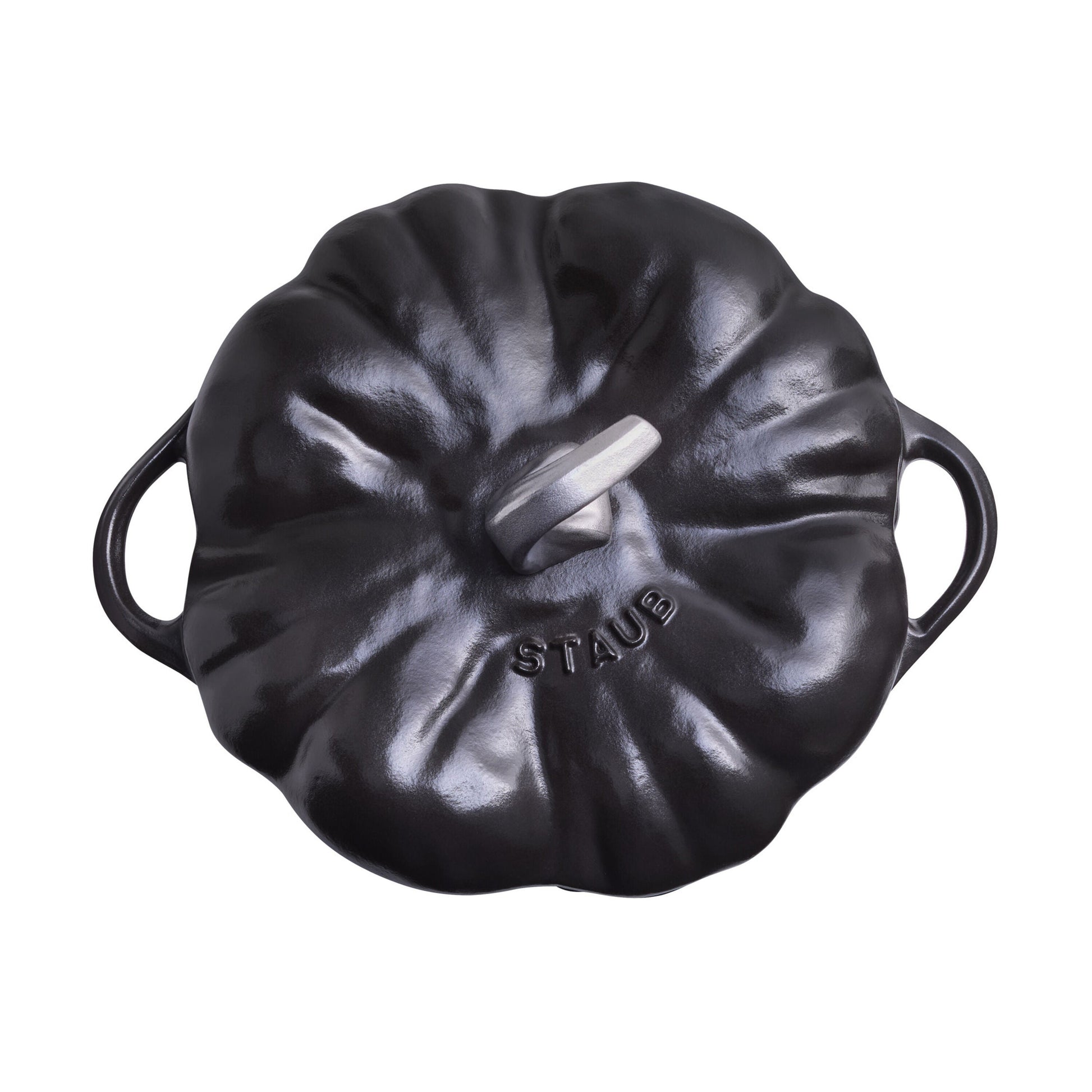 Staub Cast Iron Pumpkin Cocotte 3.5L Black-Cookware-DECOROLALA