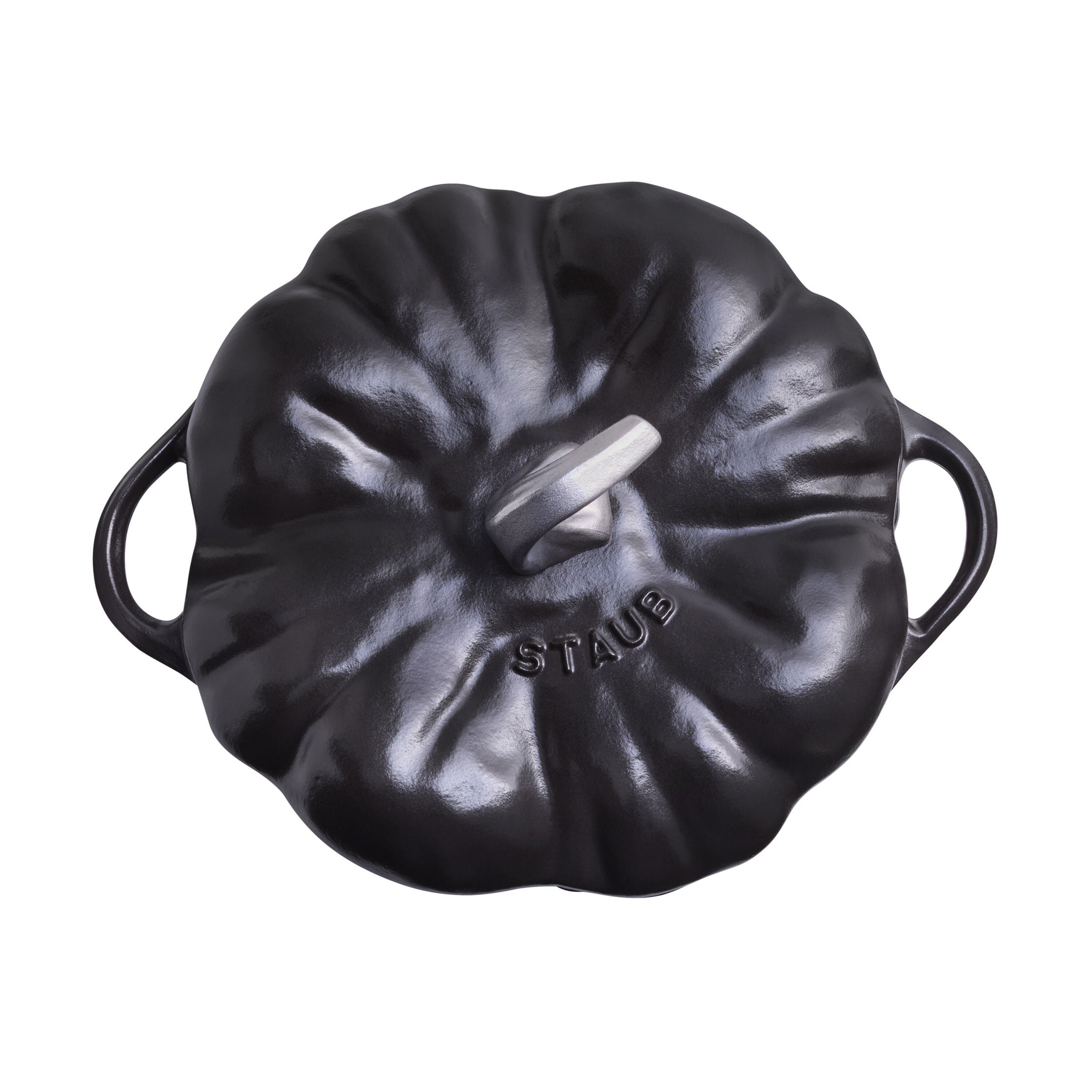 Staub Cast Iron Pumpkin Cocotte 3.5L Black-Cookware-DECOROLALA