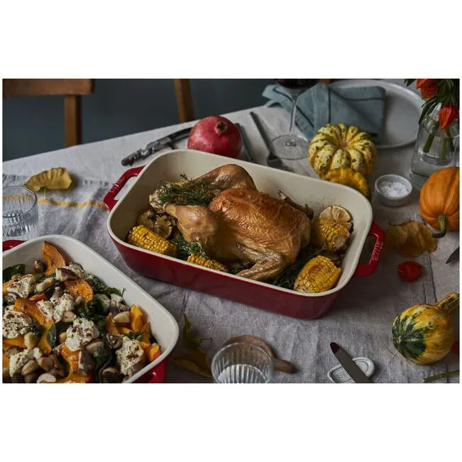 Staub Ceramique 3-Piece Rectangular Baking Dish Set Ð Cherry-Ceramic-DECOROLALA