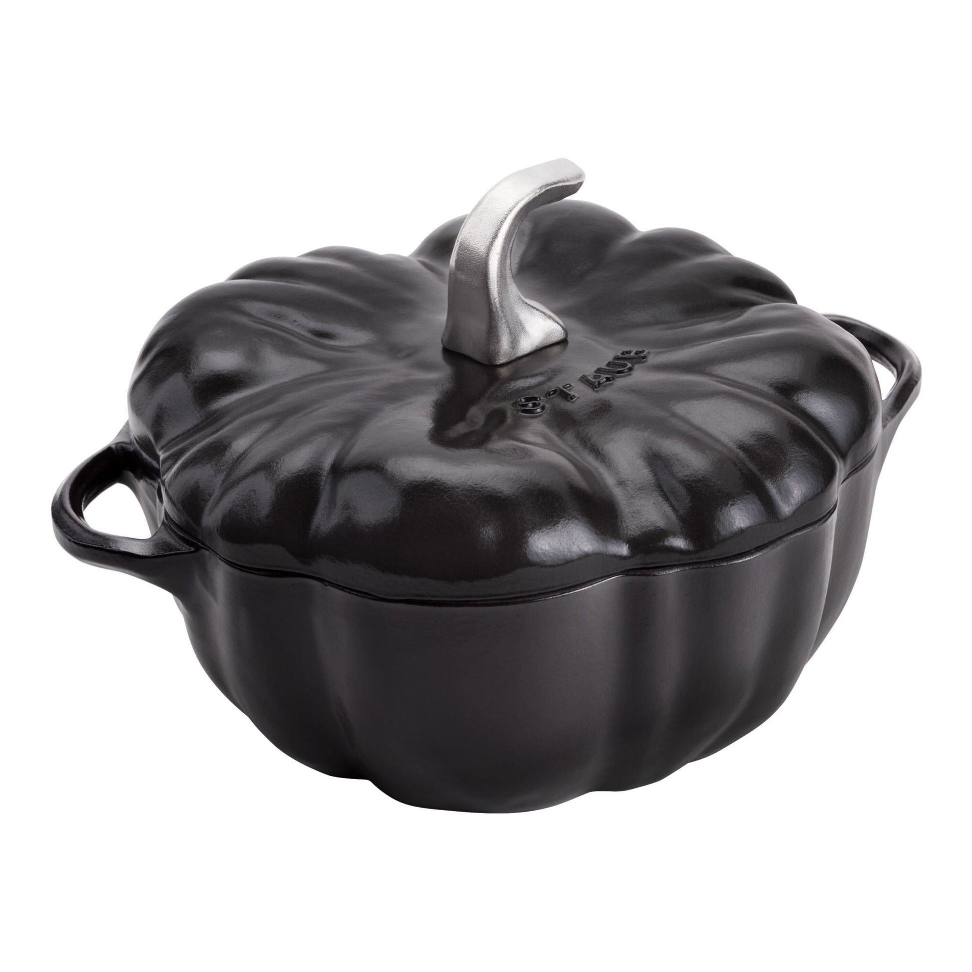 Staub La Cocotte 3.5 L Cast Iron Pumpkin Cocotte, Black-Cookware-DECOROLALA