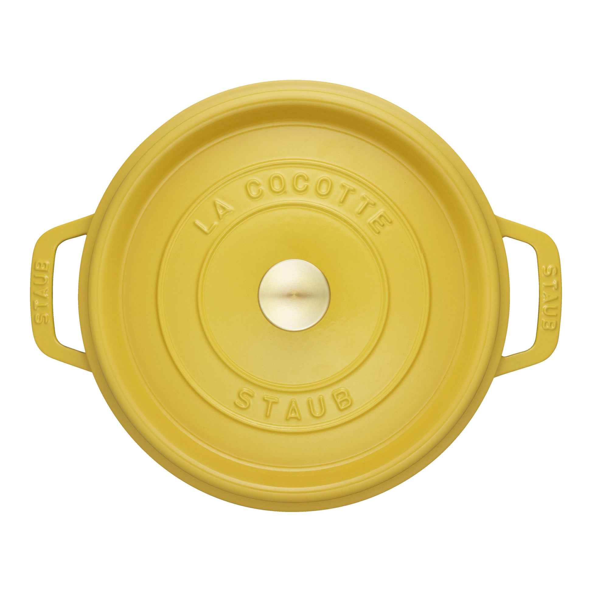 Staub La Cocotte 3.7 L Cast Iron Round Cocotte, Citron-Cookware-DECOROLALA