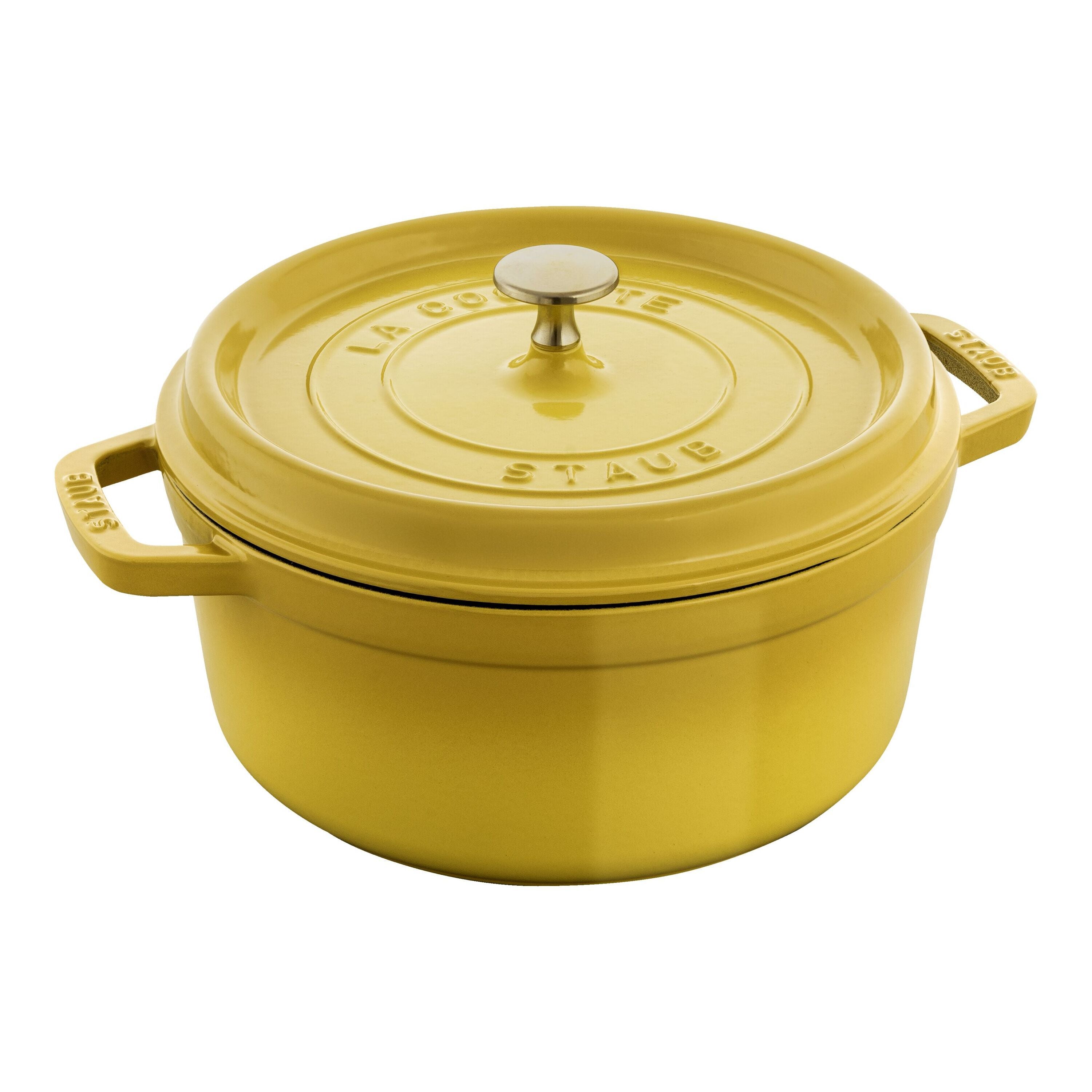 Staub La Cocotte 3.7 L Cast Iron Round Cocotte, Citron-Cookware-DECOROLALA