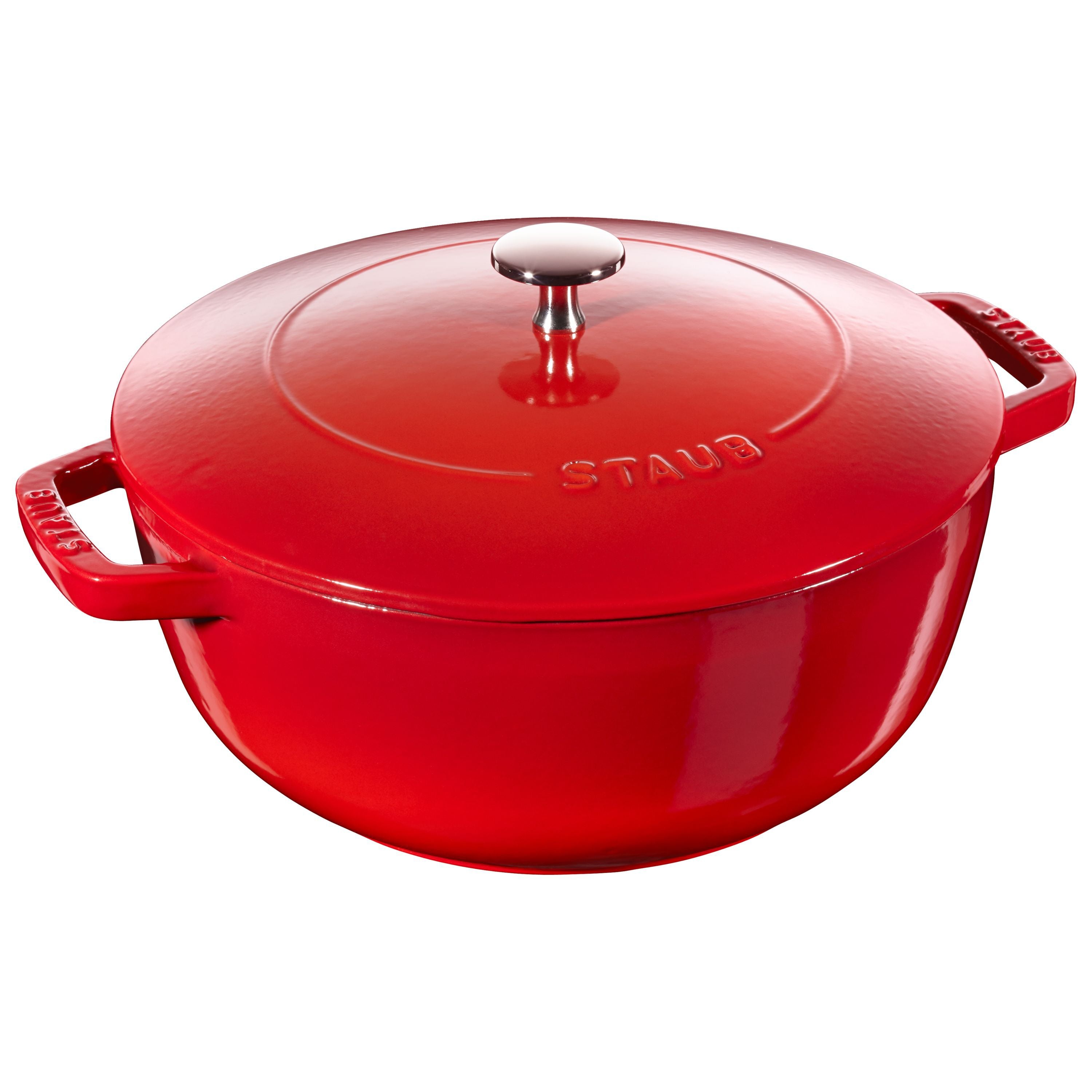 Staub La Cocotte 4.8 L Cast Iron Round French Oven, Cherry-Cookware-DECOROLALA