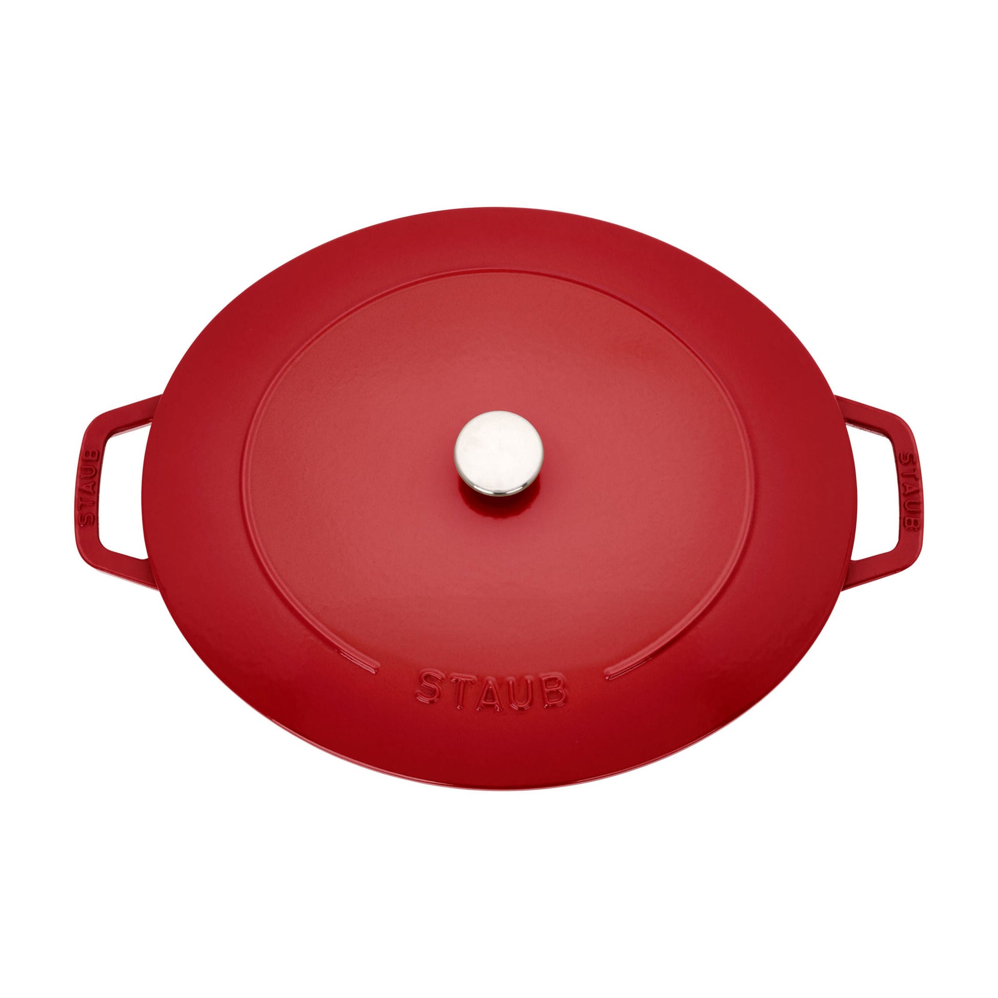 Staub La Cocotte 6 L Cast Iron Oval Wide Oval Dutch Oven, Cherry-Cookware-DECOROLALA