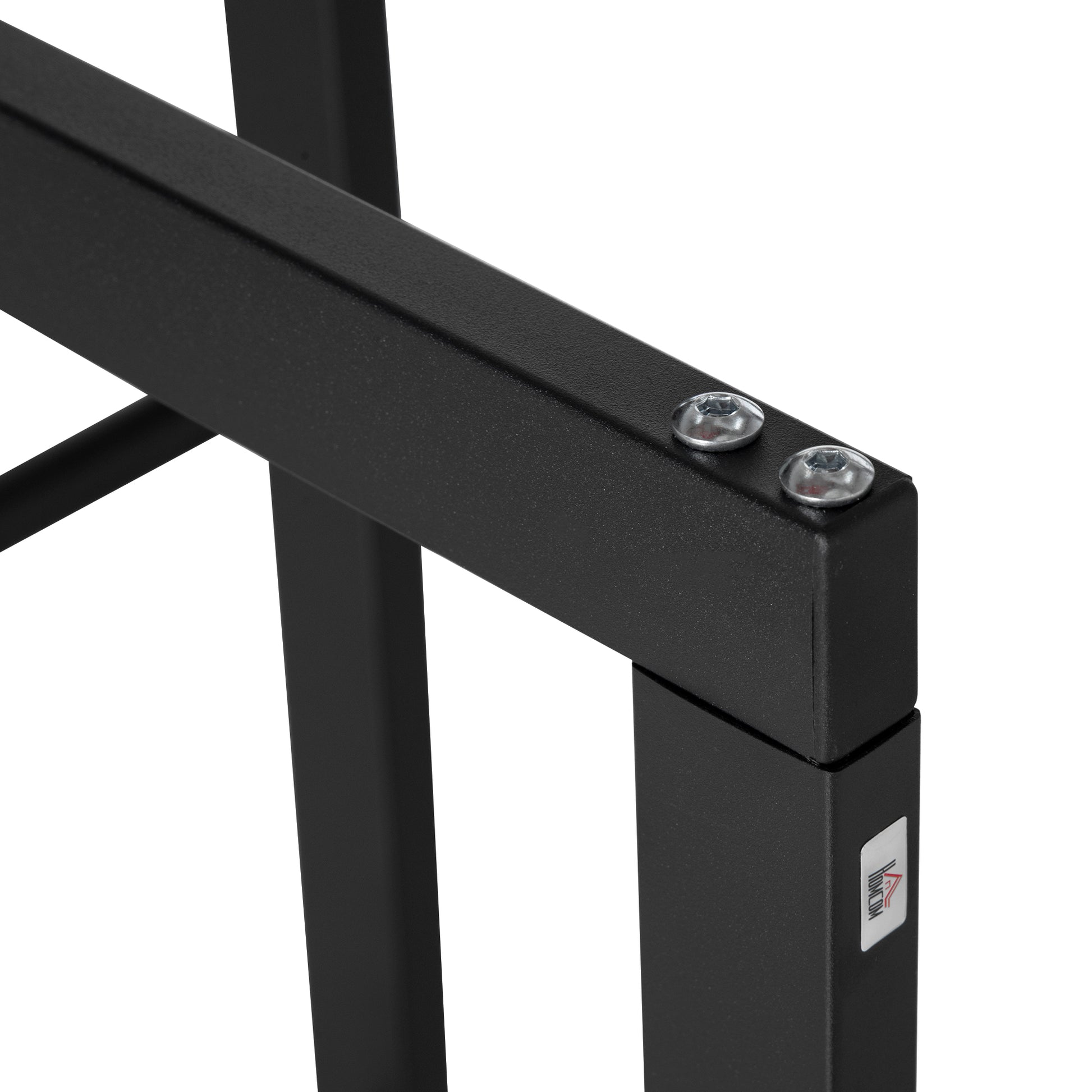 Steel Firewood Rack - Black 39" Log Holder 220 lbs Capacity-Home Furnishings > Home Décor > Fireplaces & Accessories > Firewood Racks-DECOROLALA