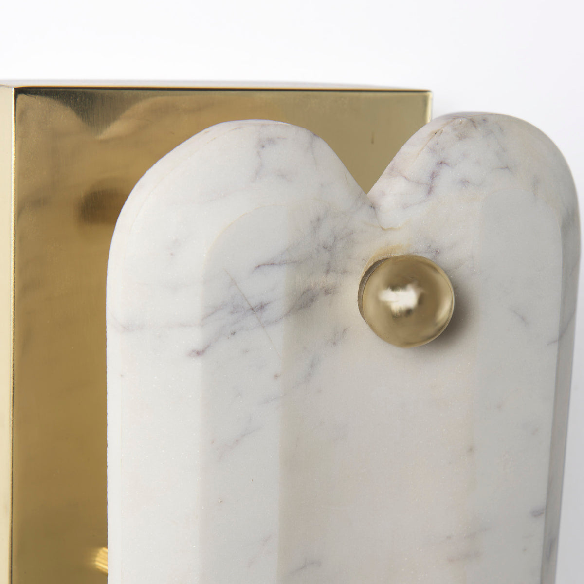 Stein 5L x 6W Gold W/ White Marble Shade Wall Sconce-Wall Sconces-DECOROLALA