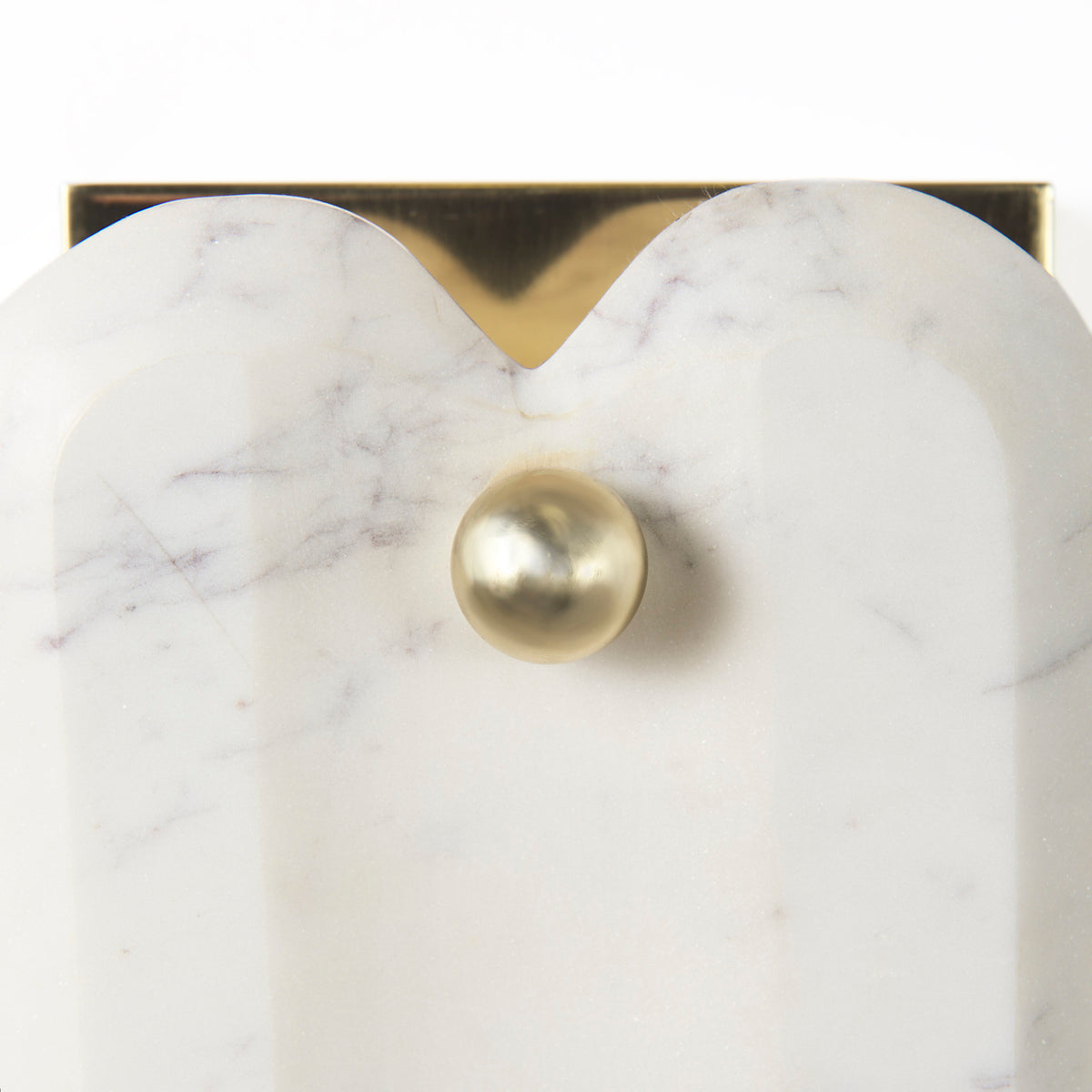 Stein 5L x 6W Gold W/ White Marble Shade Wall Sconce-Wall Sconces-DECOROLALA