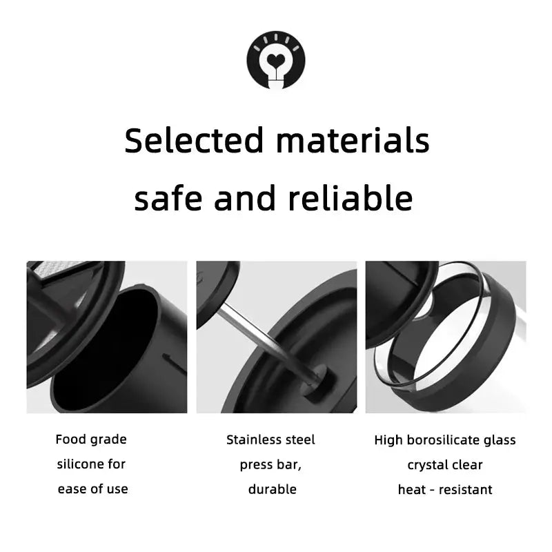 StepUp Coffee 450ml Stainless Steel French Press Coffee & Tea Maker-French Press-DECOROLALA