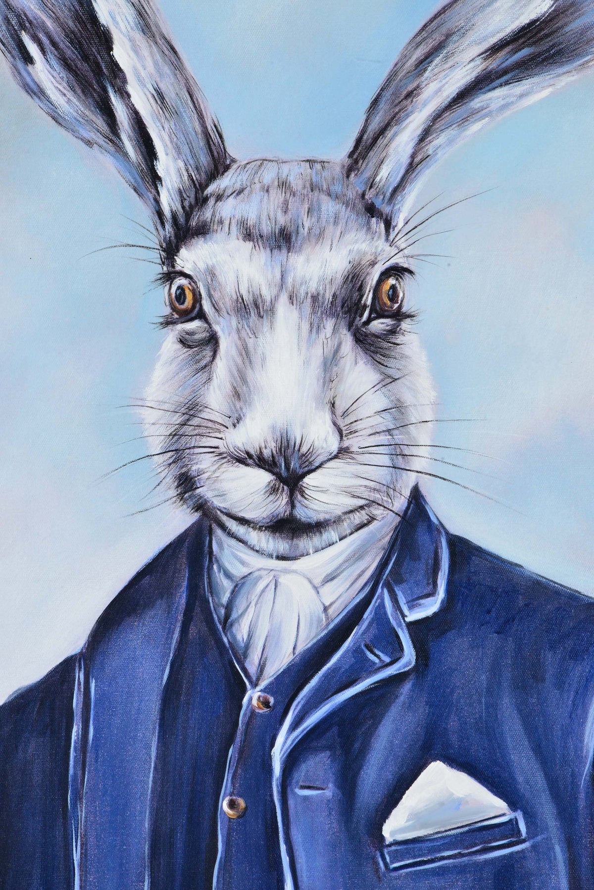 Stephens 36" Wide Canvas Art, Blue-Canvas Prints-DECOROLALA
