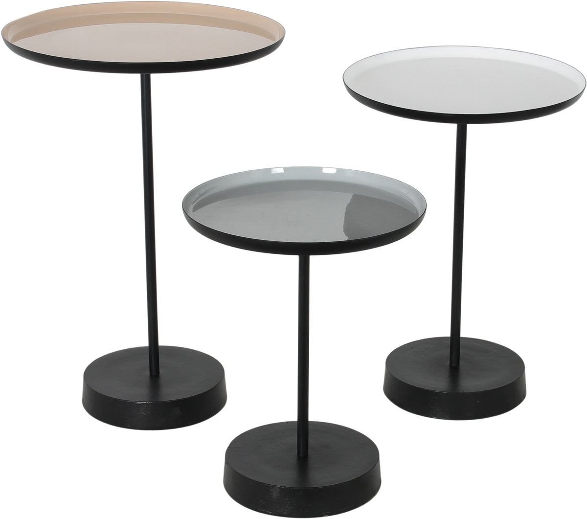 Stepping Indoor Iron Table, White-Tables-DECOROLALA