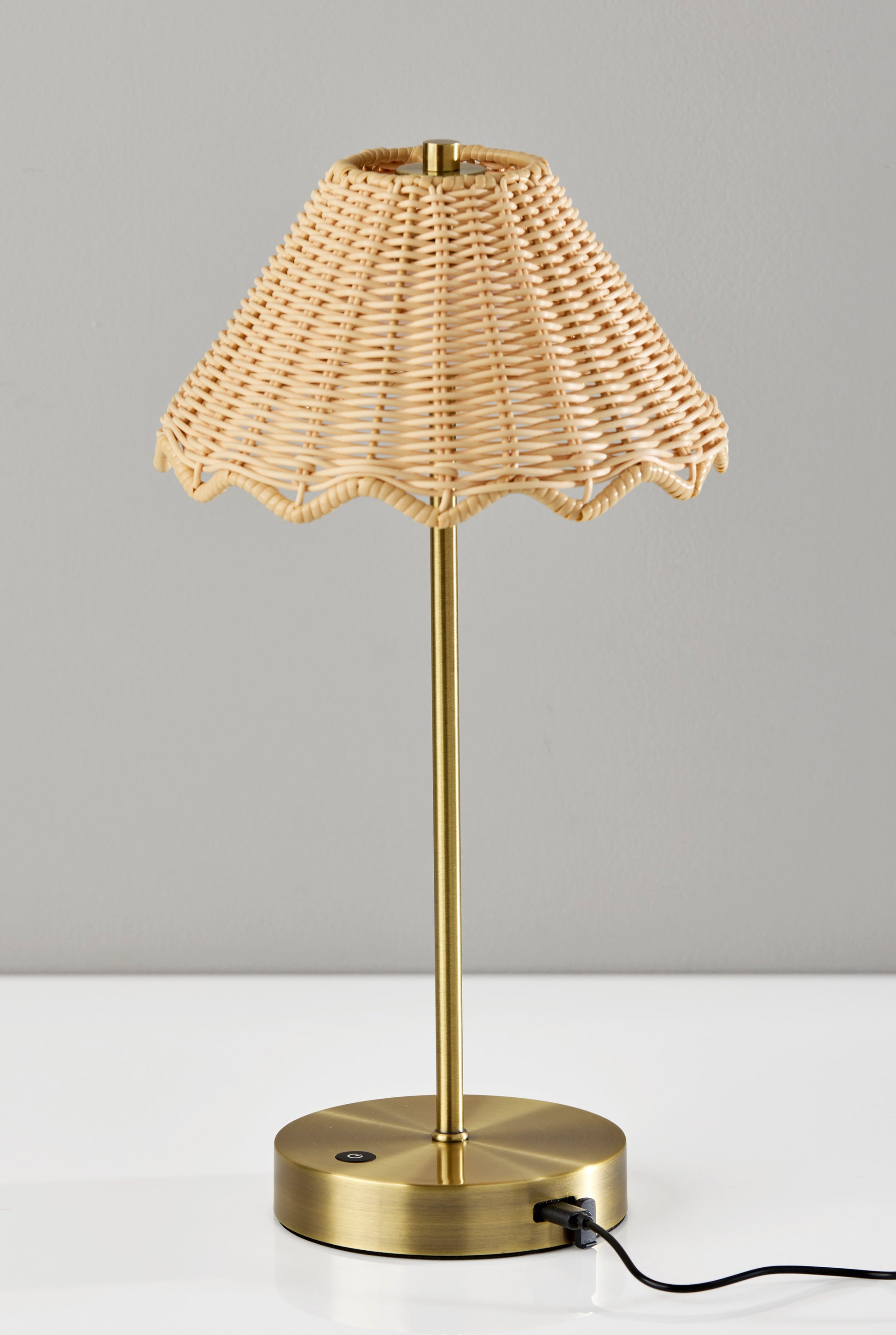 Stevie 4082-21 LED Cordless Table Lamp - Brass 15"-Lighting-DECOROLALA