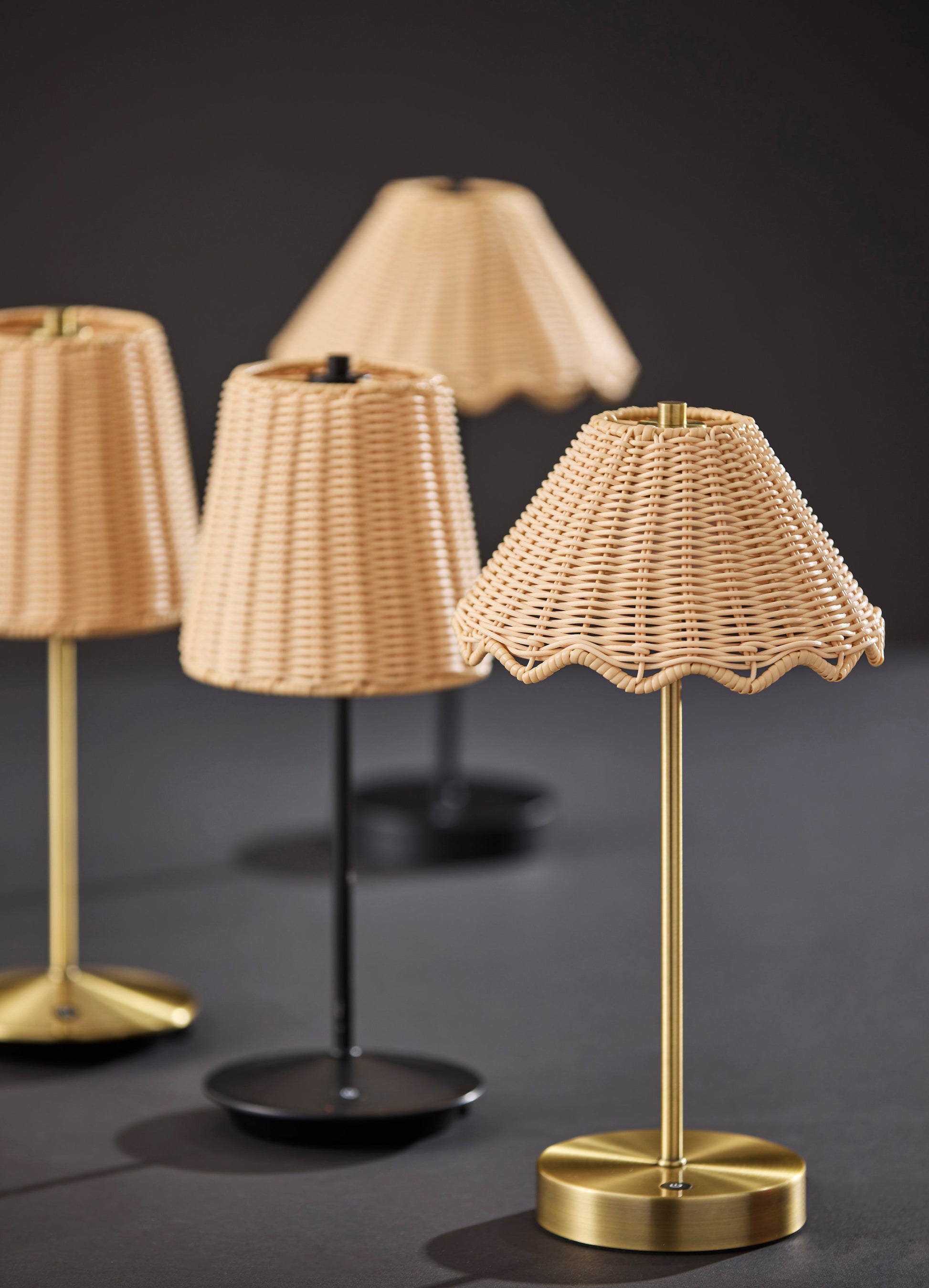 Stevie 4082-21 LED Cordless Table Lamp - Brass 15"-Lighting-DECOROLALA