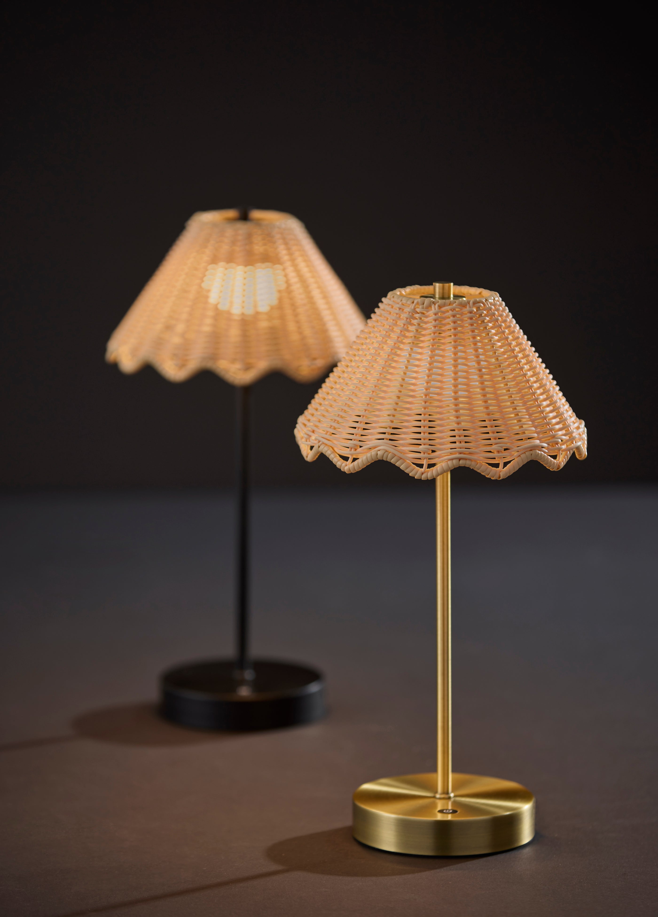Stevie 4082-21 LED Cordless Table Lamp - Brass 15"-Lighting-DECOROLALA