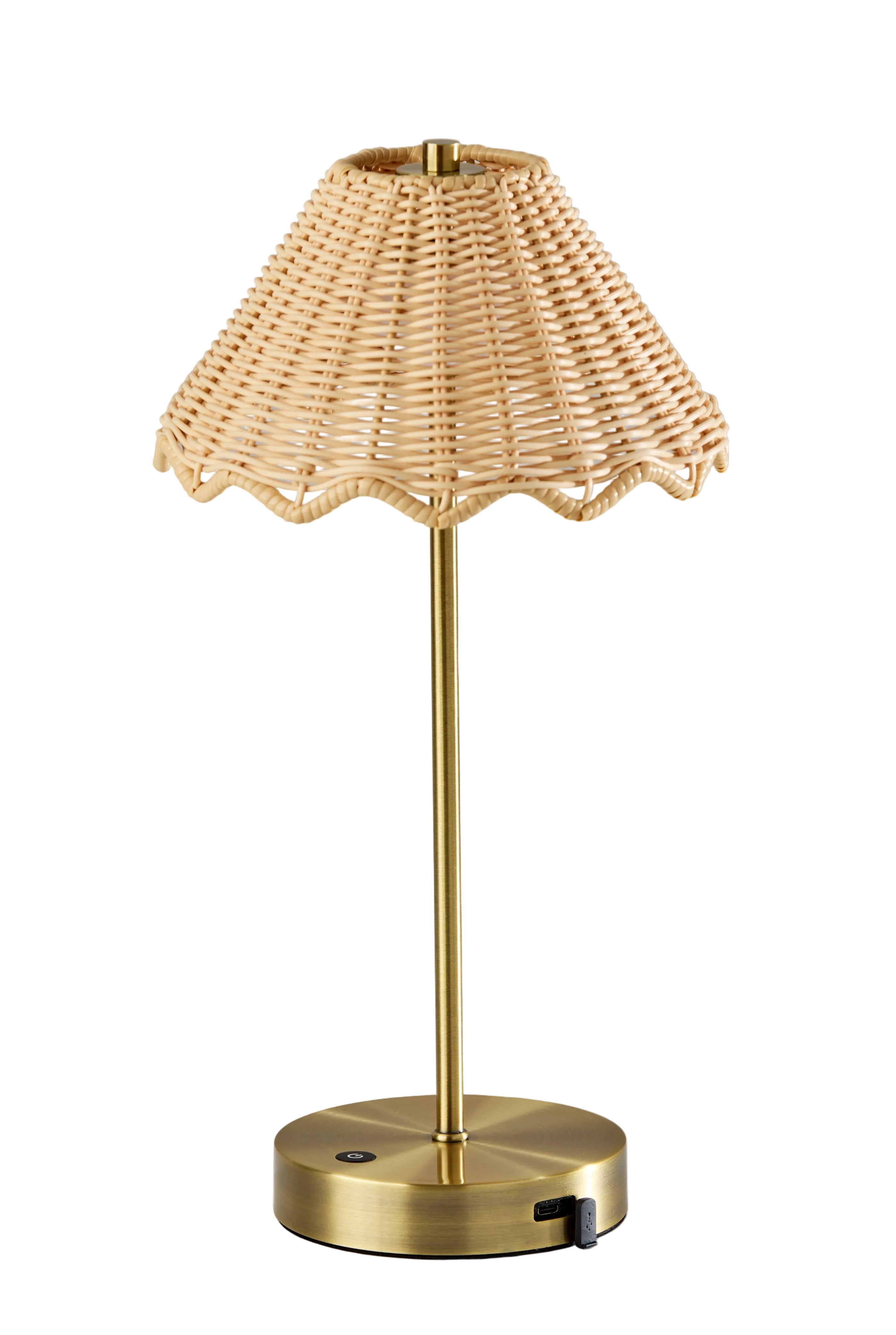 Stevie 4082-21 LED Cordless Table Lamp - Brass 15"-Lighting-DECOROLALA