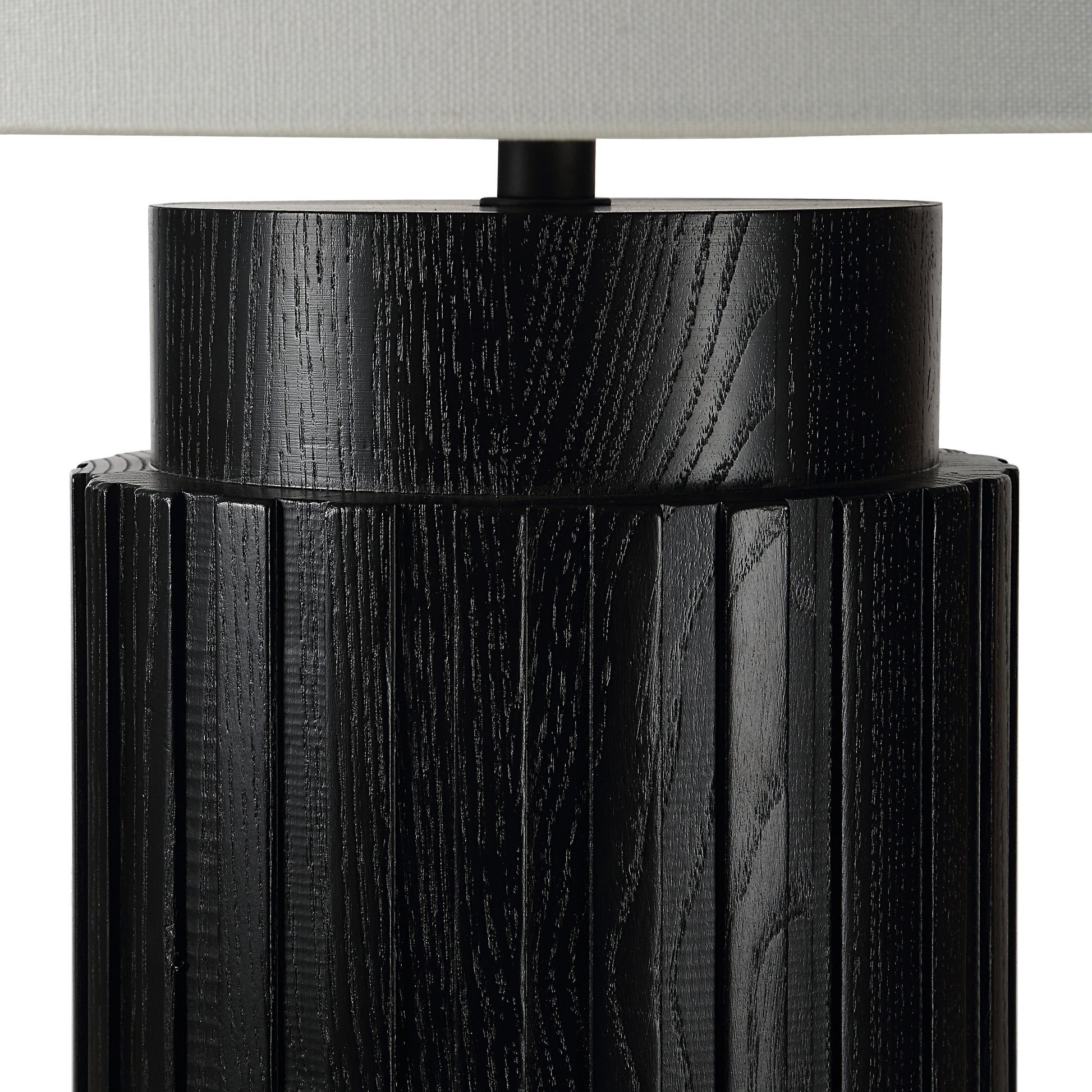 Stilus 26" Table Lamp Matte Black Ash Wood-Table Lamp-DECOROLALA