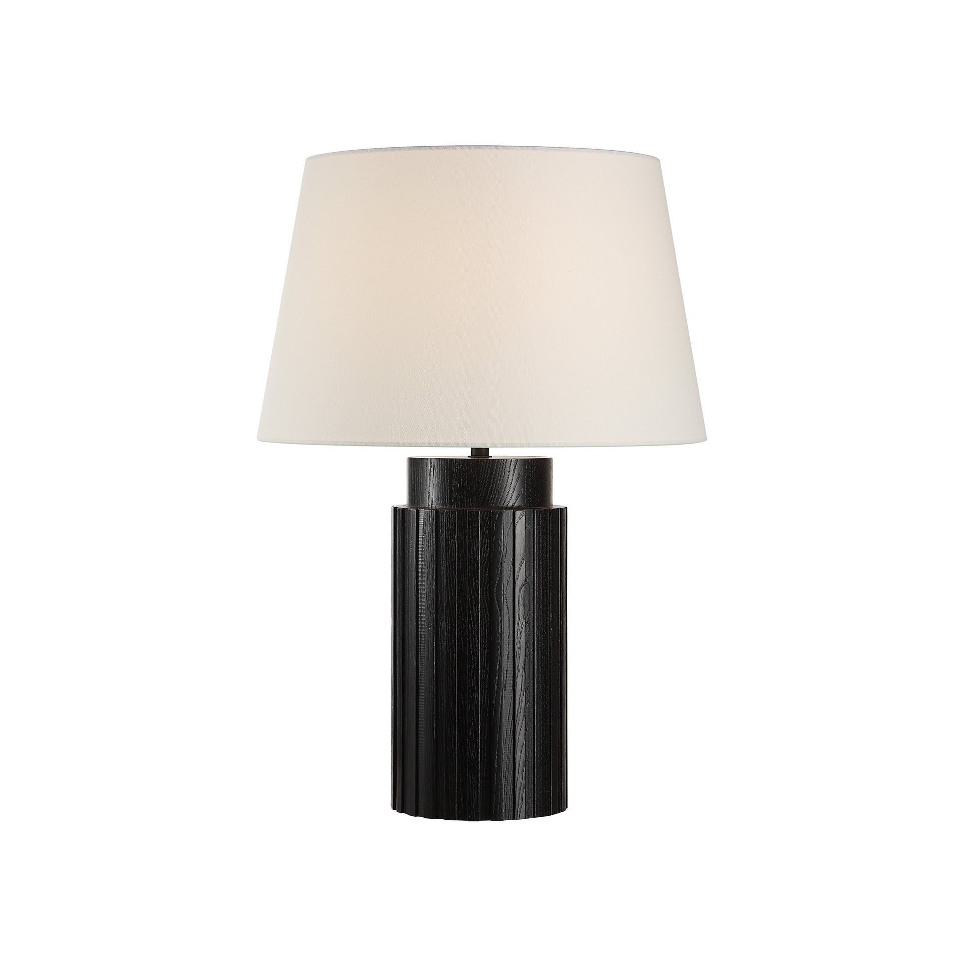 Stilus 26" Table Lamp Matte Black Ash Wood-Table Lamp-DECOROLALA