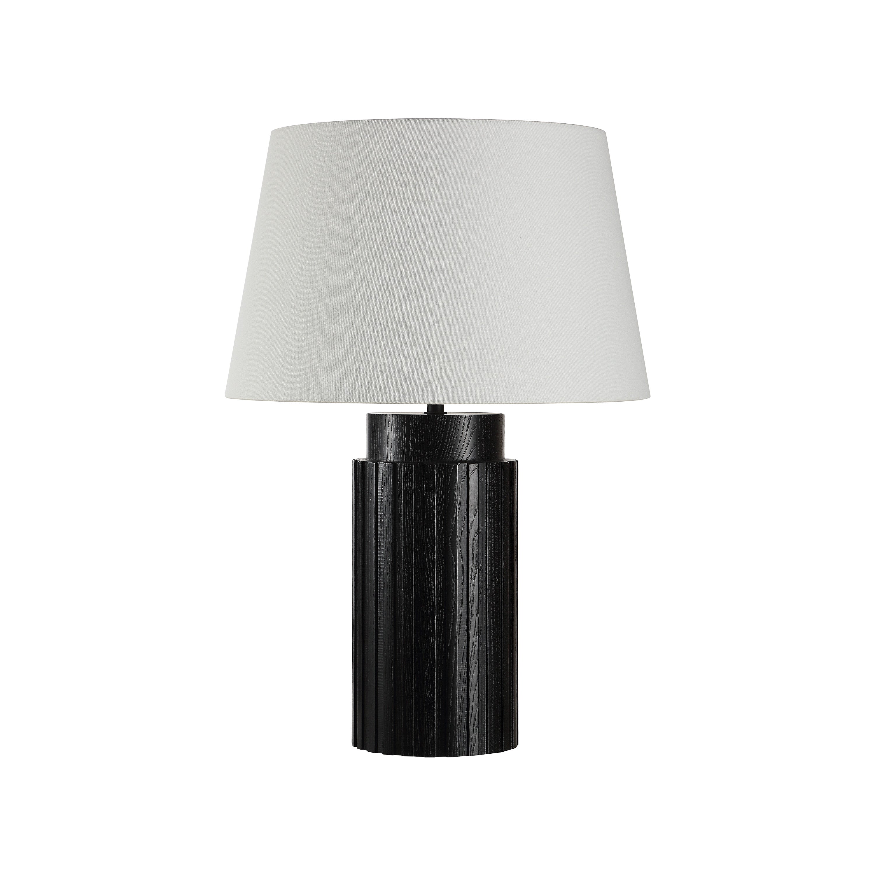 Stilus 26" Table Lamp Matte Black Ash Wood-Table Lamp-DECOROLALA