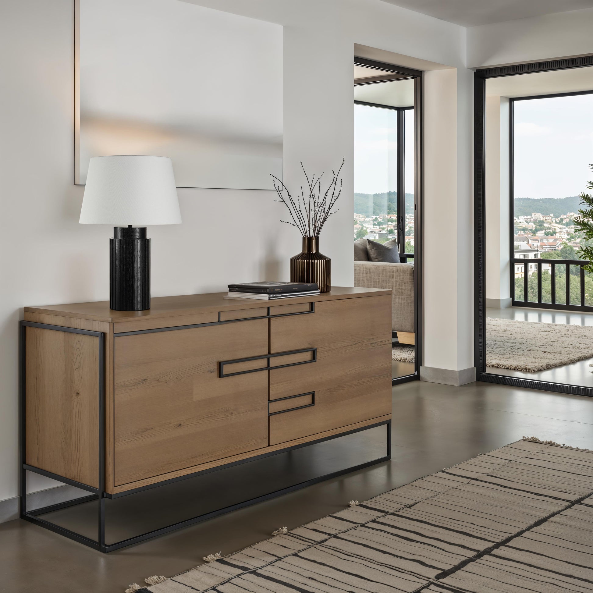 Stilus 26.0" Height Table Lamps, Matte Black-Table Lamp-DECOROLALA