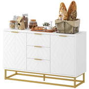Storage Cabinet 47" White 3 Drawer-DECOROLALA