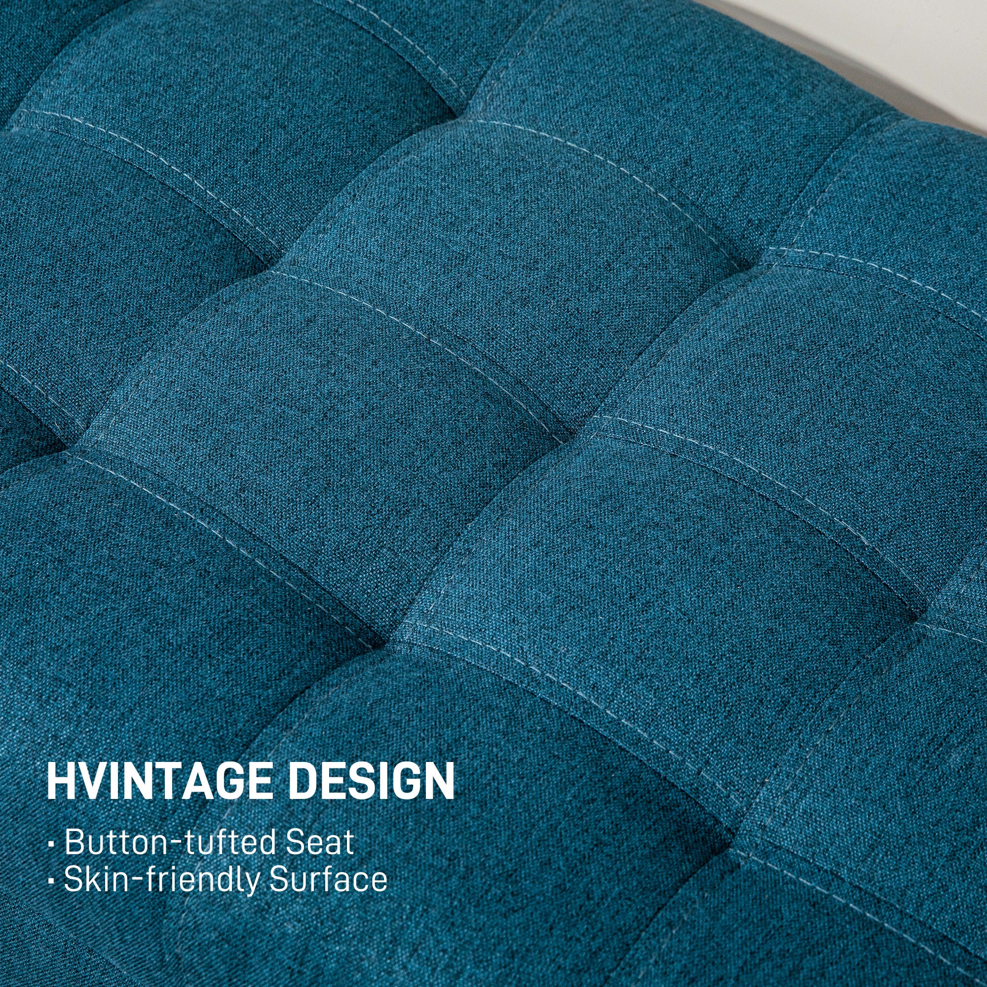 Storage Ottoman Bench - Blue Linen 42"W-DECOROLALA