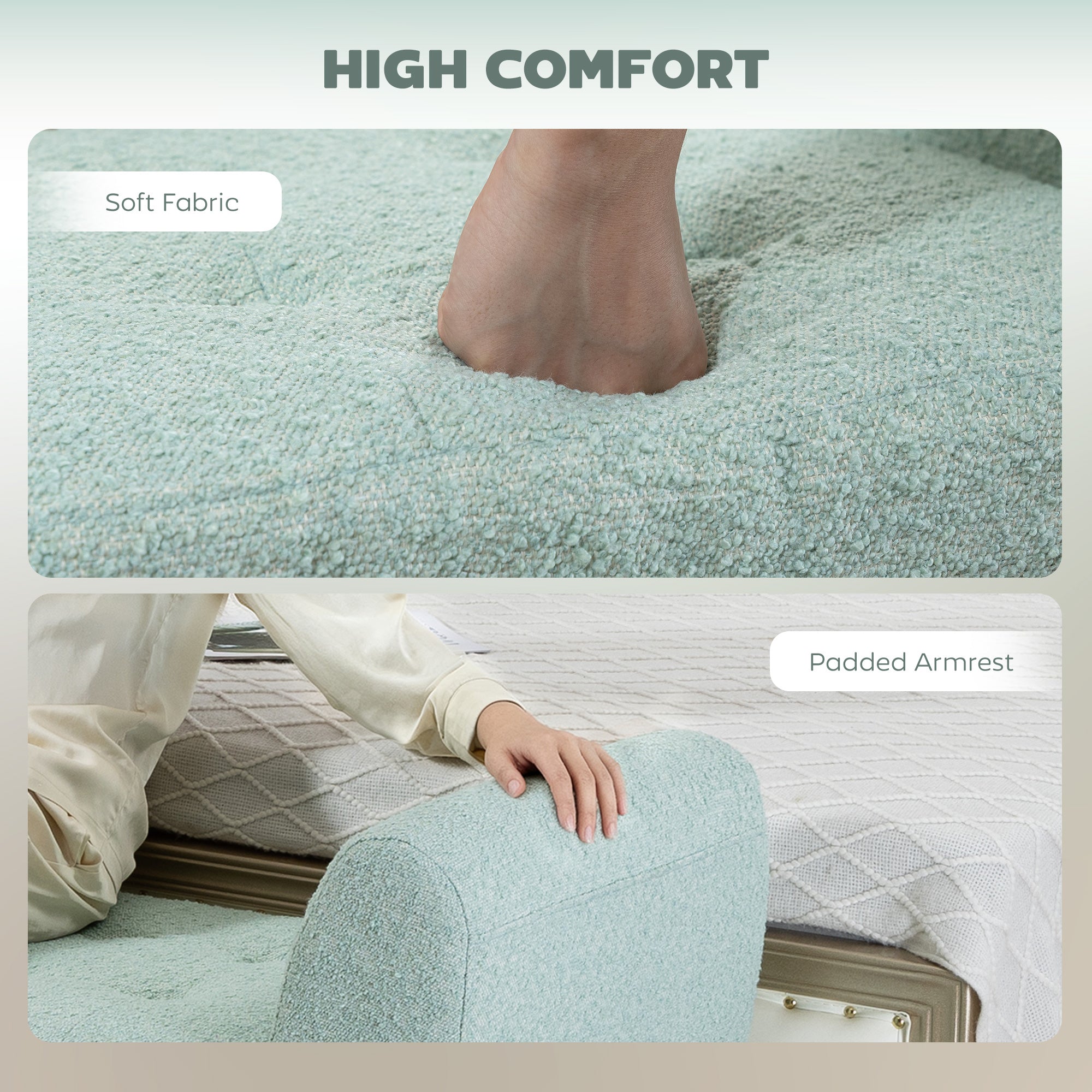 Storage Ottoman Bench - Green 55"-DECOROLALA