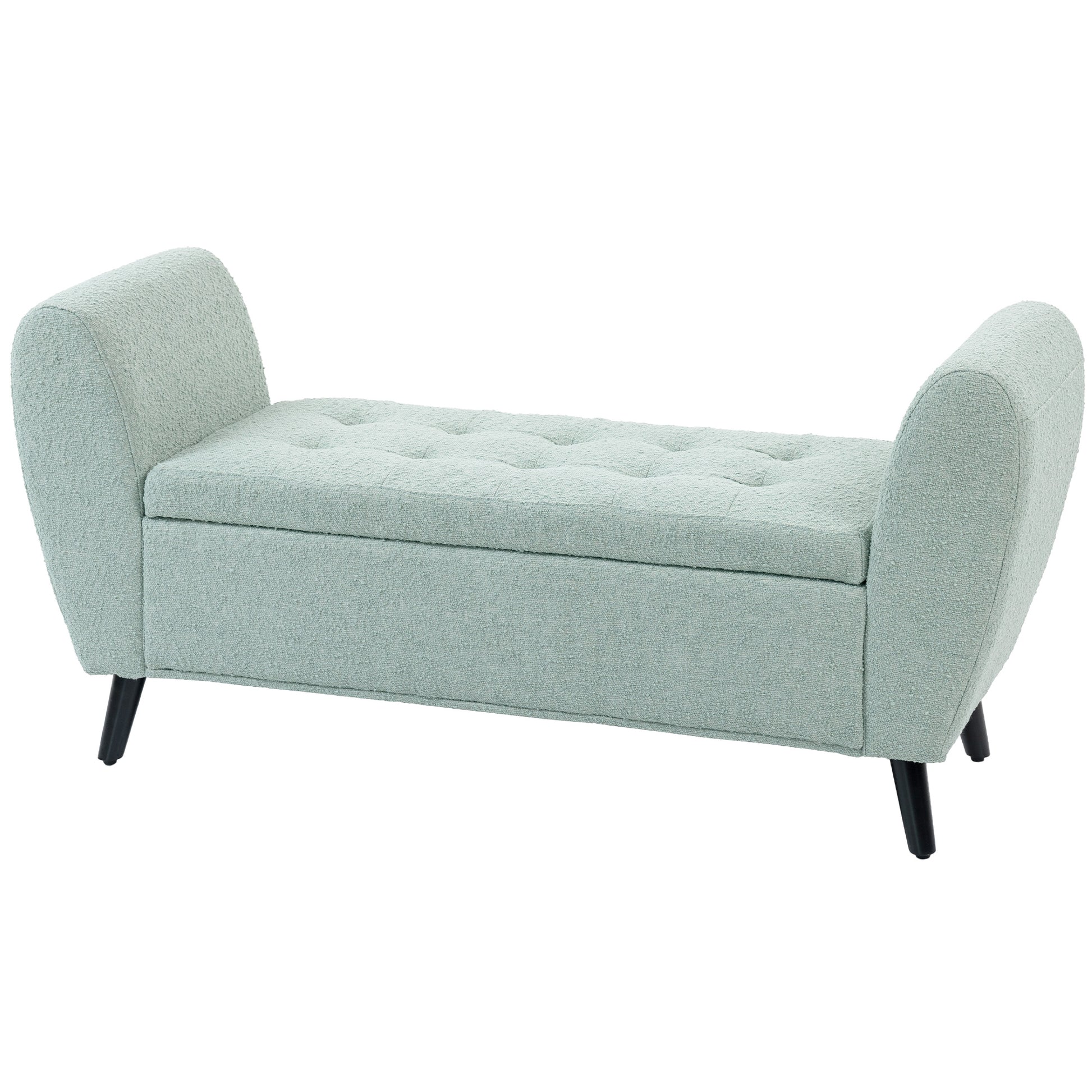 Storage Ottoman Bench - Green 55"-DECOROLALA