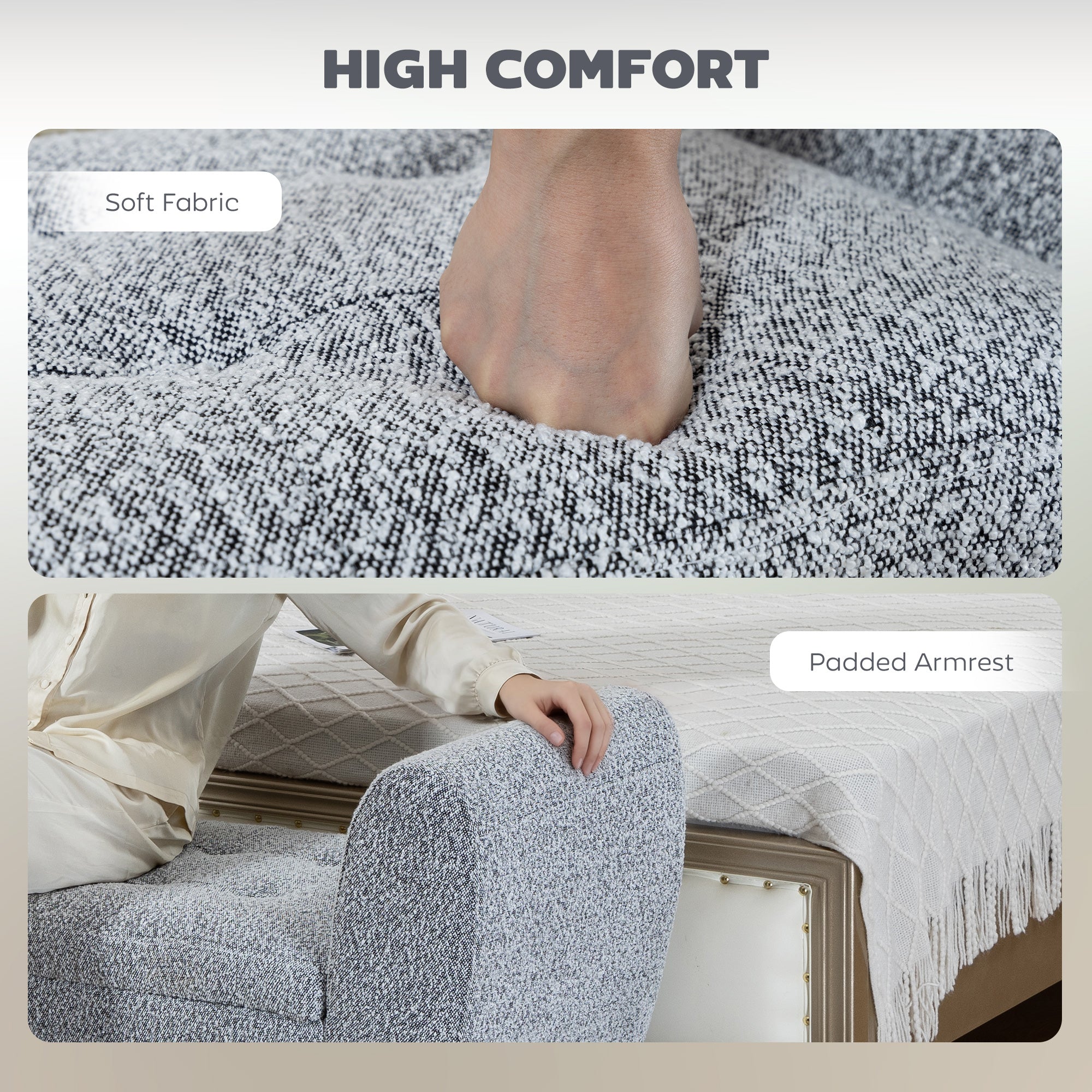 Storage Ottoman Bench - Grey 55"-DECOROLALA