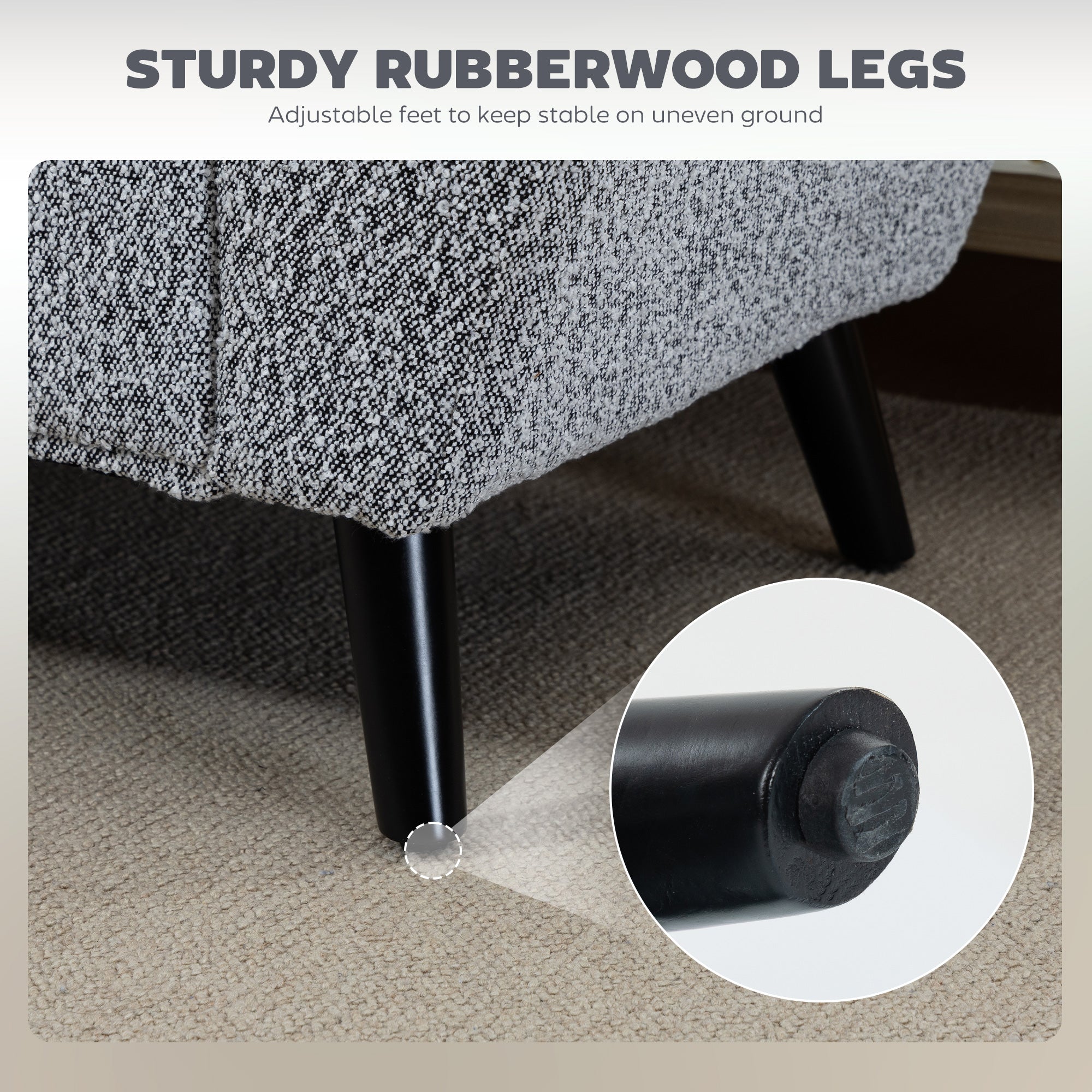 Storage Ottoman Bench - Grey 55"-DECOROLALA