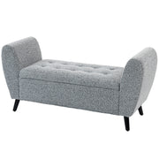 Storage Ottoman Bench - Grey 55"-DECOROLALA