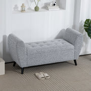 Storage Ottoman Bench - Grey 55"-DECOROLALA