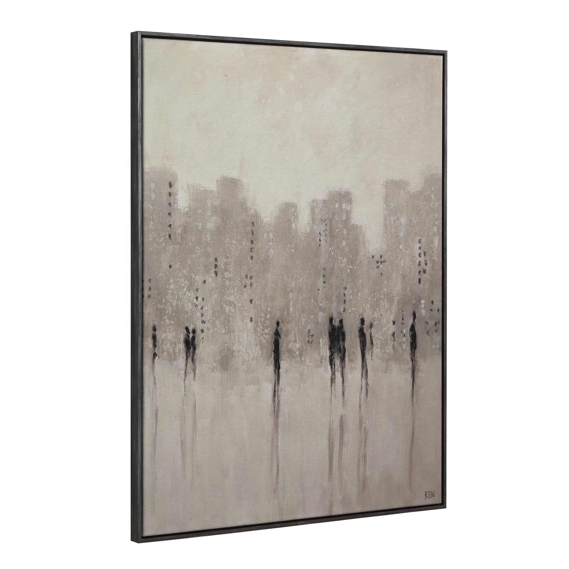 Storia 40" H x 30" W Canvas Art, Beige-Canvas Art-DECOROLALA