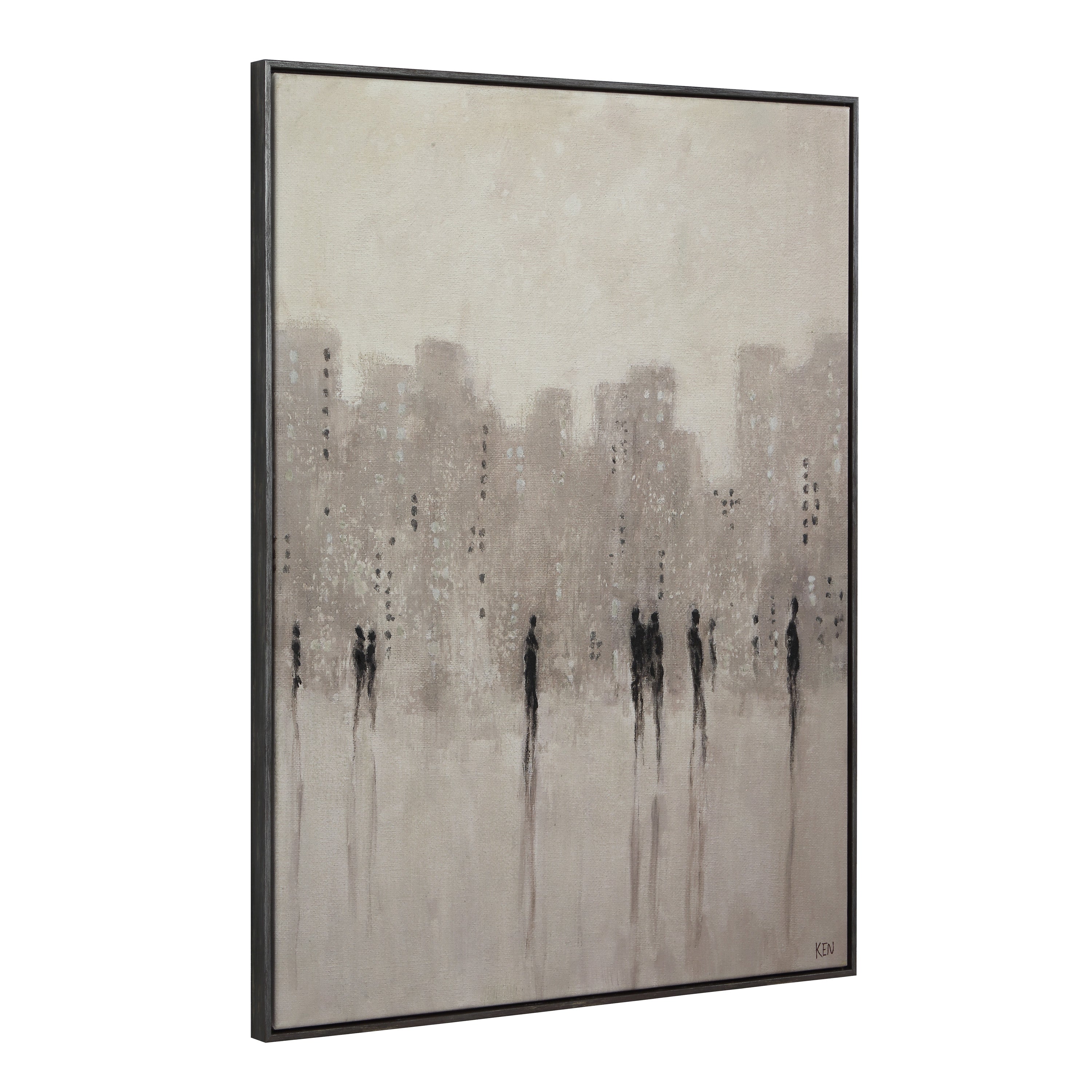 Storia 40" H x 30" W Canvas Art, Beige-Canvas Art-DECOROLALA