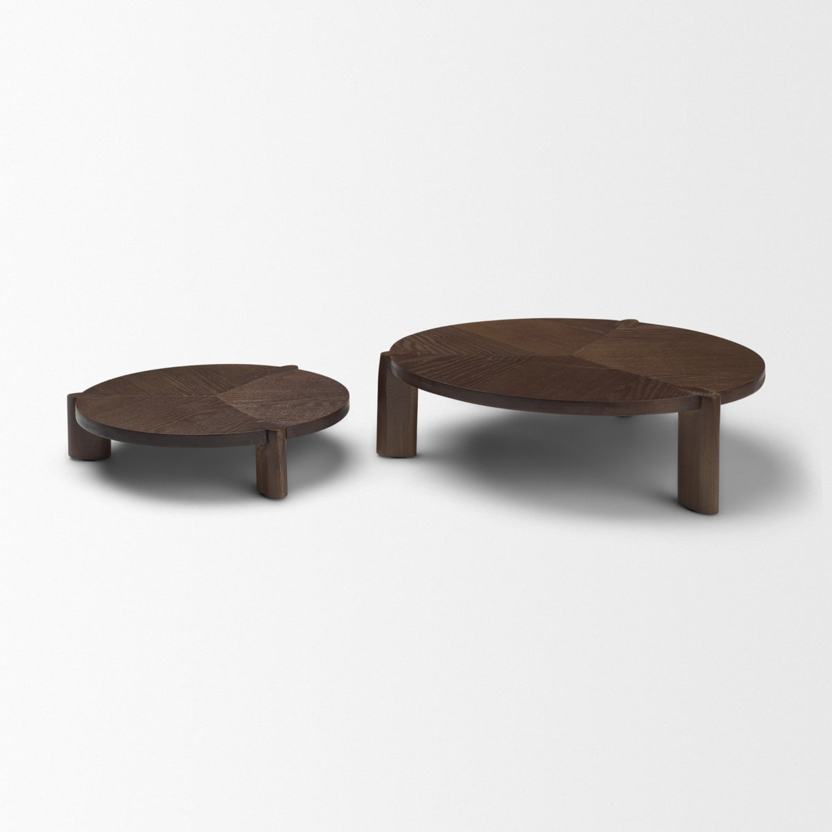 Stow Dark Brown Walnut Wood Risers (Set of 2)-Trays-DECOROLALA