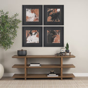 Stow Dark Brown Walnut Wood Risers (Set of 2)-Trays-DECOROLALA
