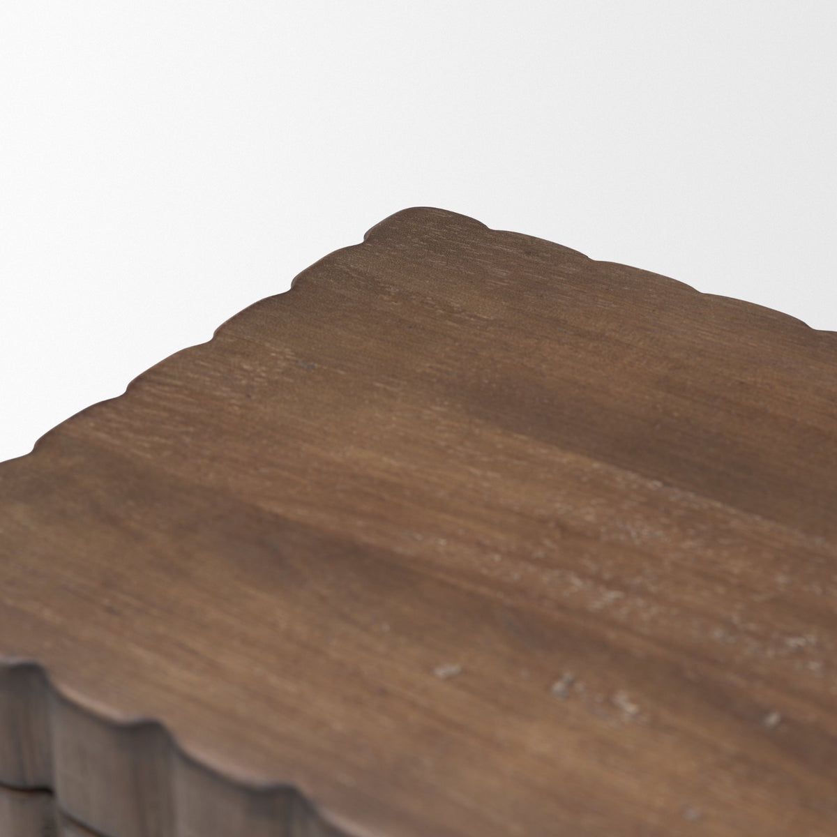 Strata Fluted Walnut Wood Decorative Box Set-Boxes-DECOROLALA