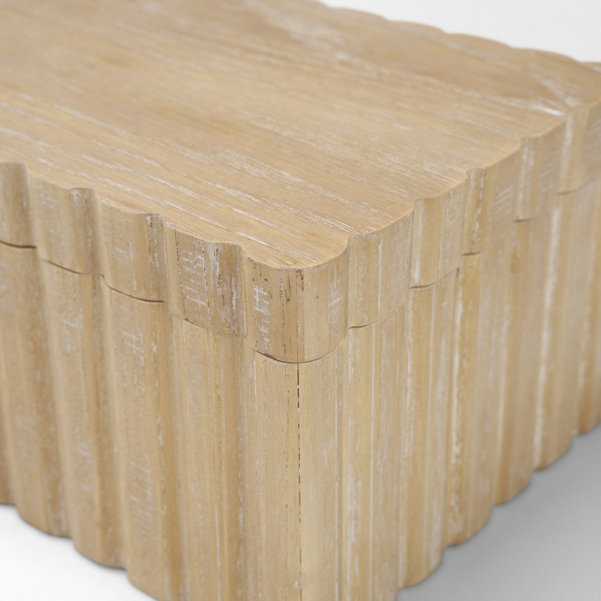Strata Fluted Walnut Wood Decorative Box Set-Boxes-DECOROLALA