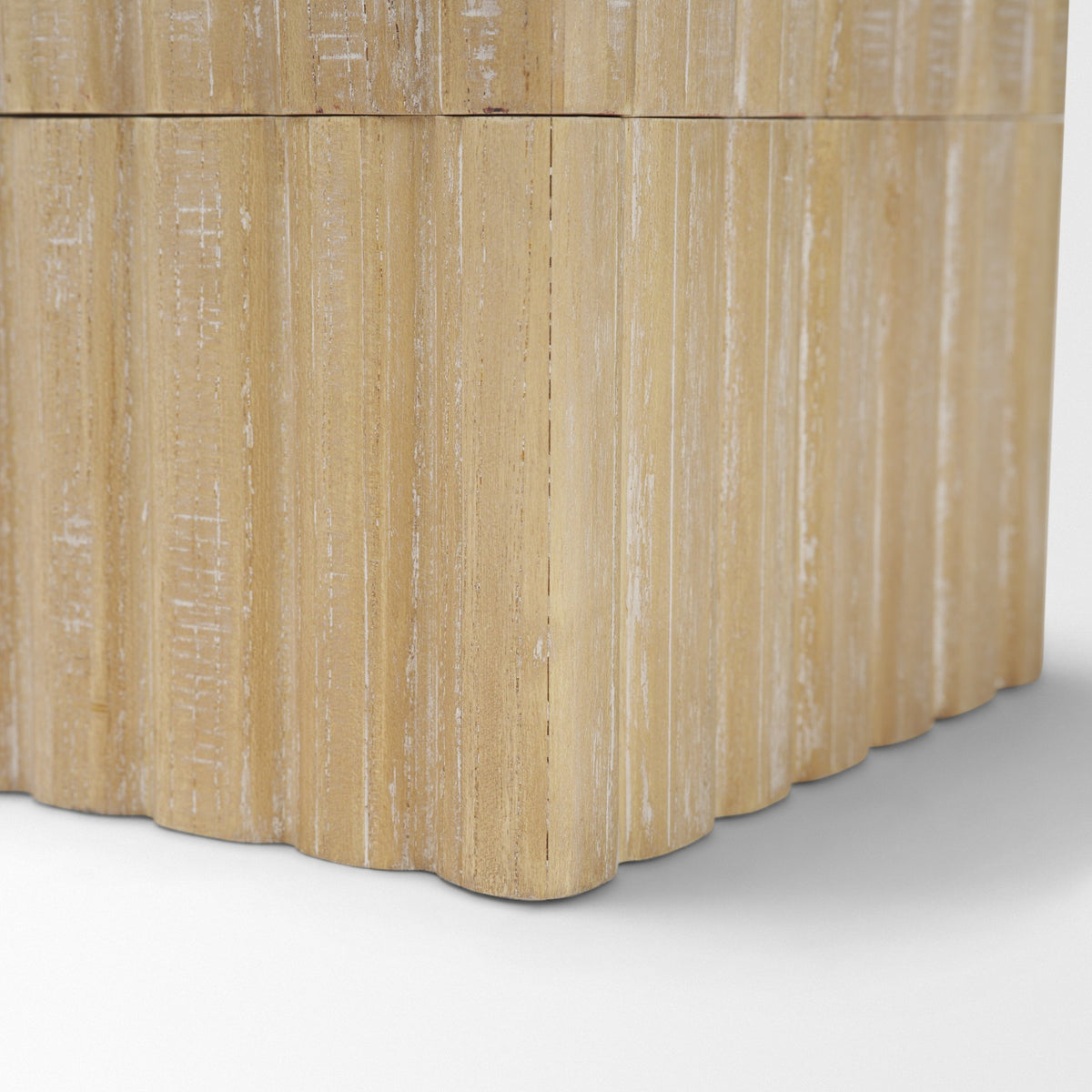 Strata Fluted Walnut Wood Decorative Box Set-Boxes-DECOROLALA