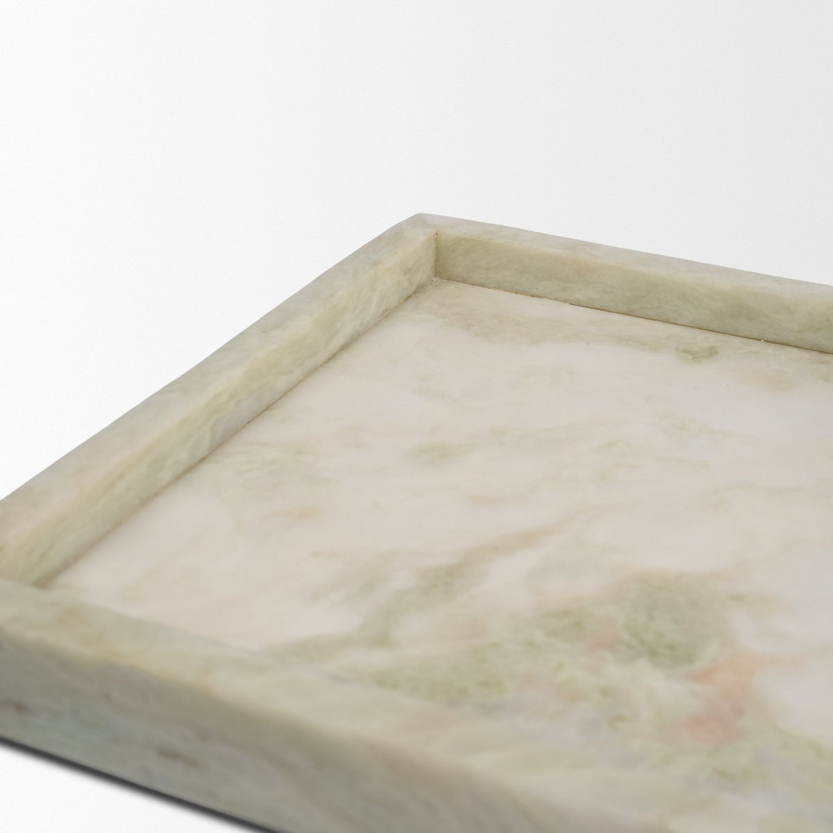 Stratus Gray Marble Square Decorative Tray-Trays-DECOROLALA