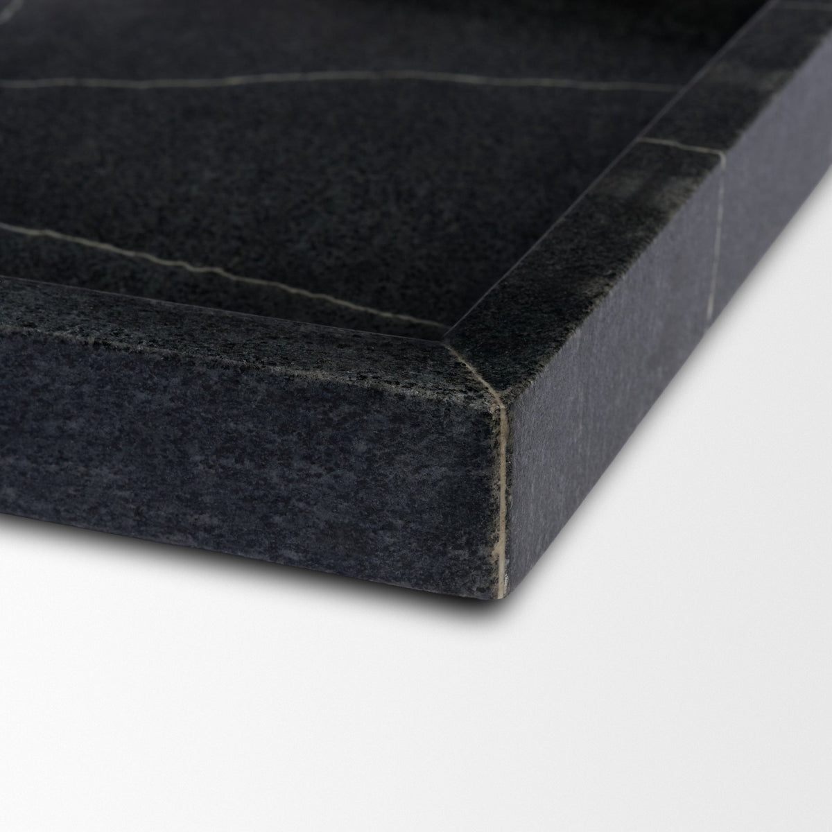 Stratus Gray Marble Square Decorative Tray-Trays-DECOROLALA